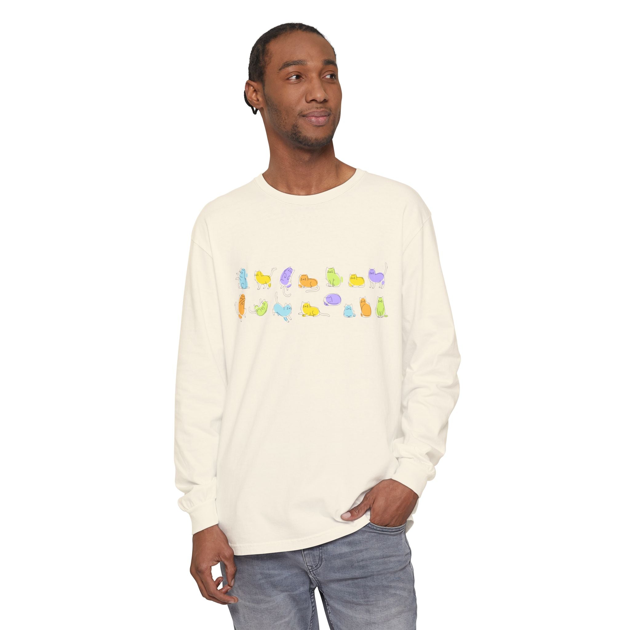 Pastel Cats Long Sleeve T-Shirt