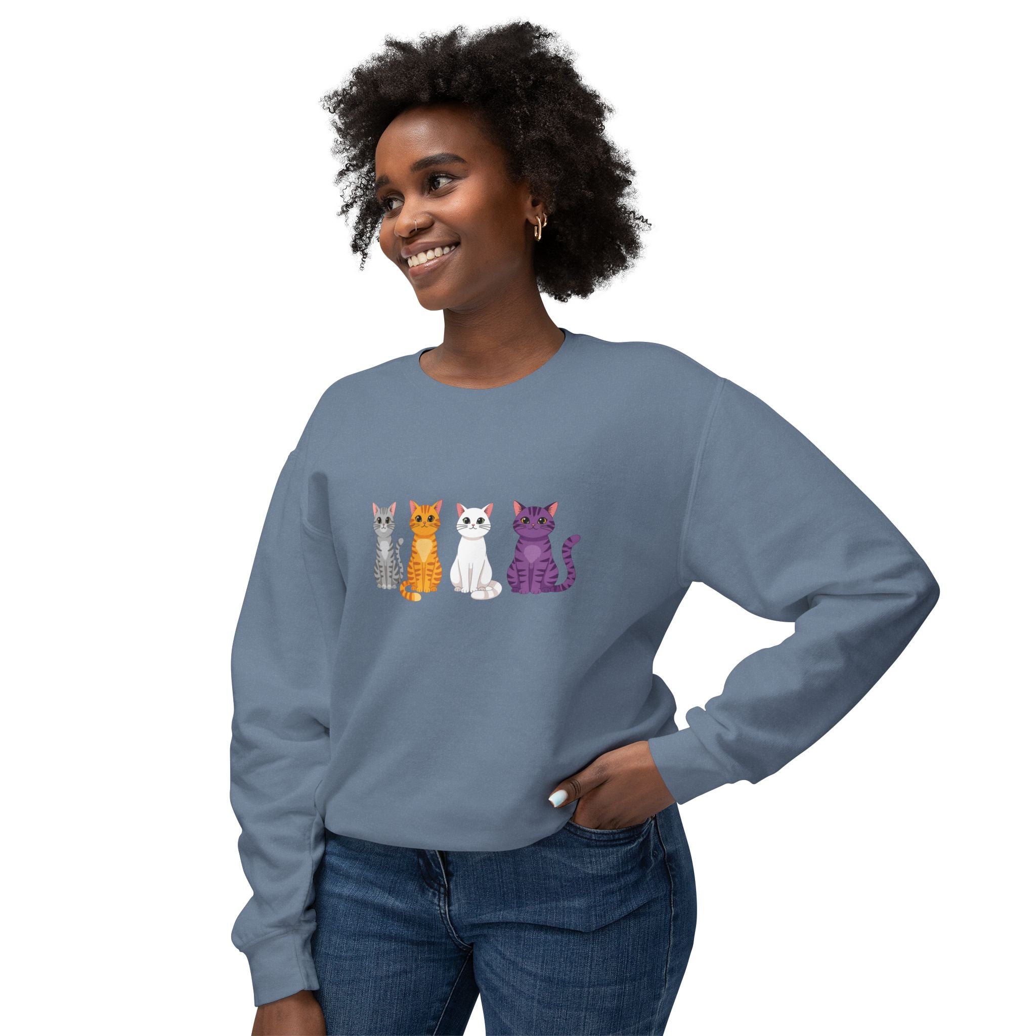 Colorful Cats Crewneck Sweatshirt