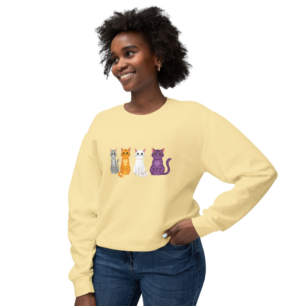 Colorful Cats Crewneck Sweatshirt