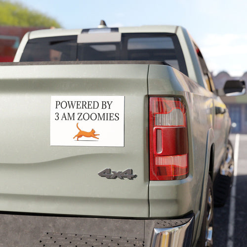 Car Magnet — “Powered by 3 AM Zoomies”