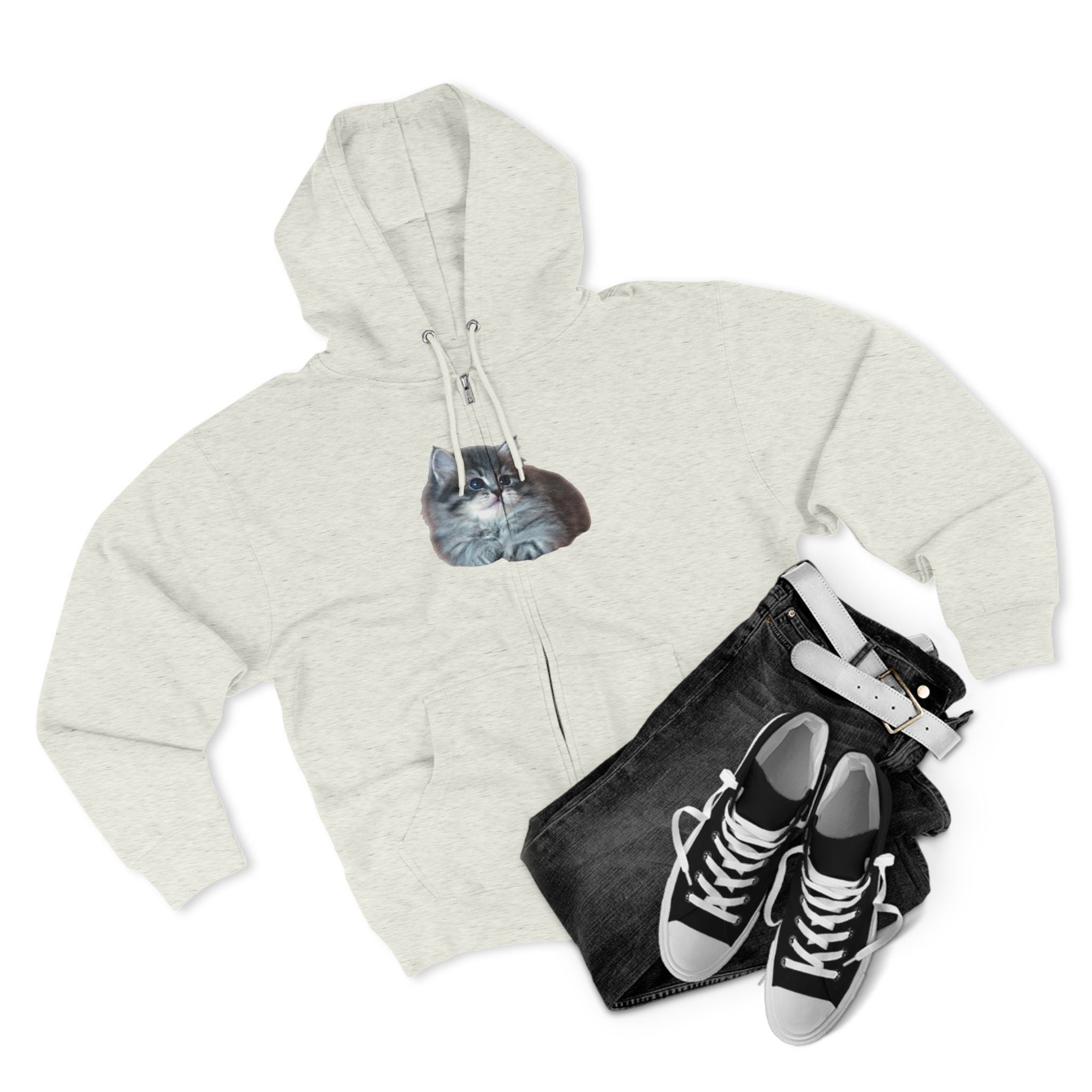 Cozy Kitten Zip Hoodie