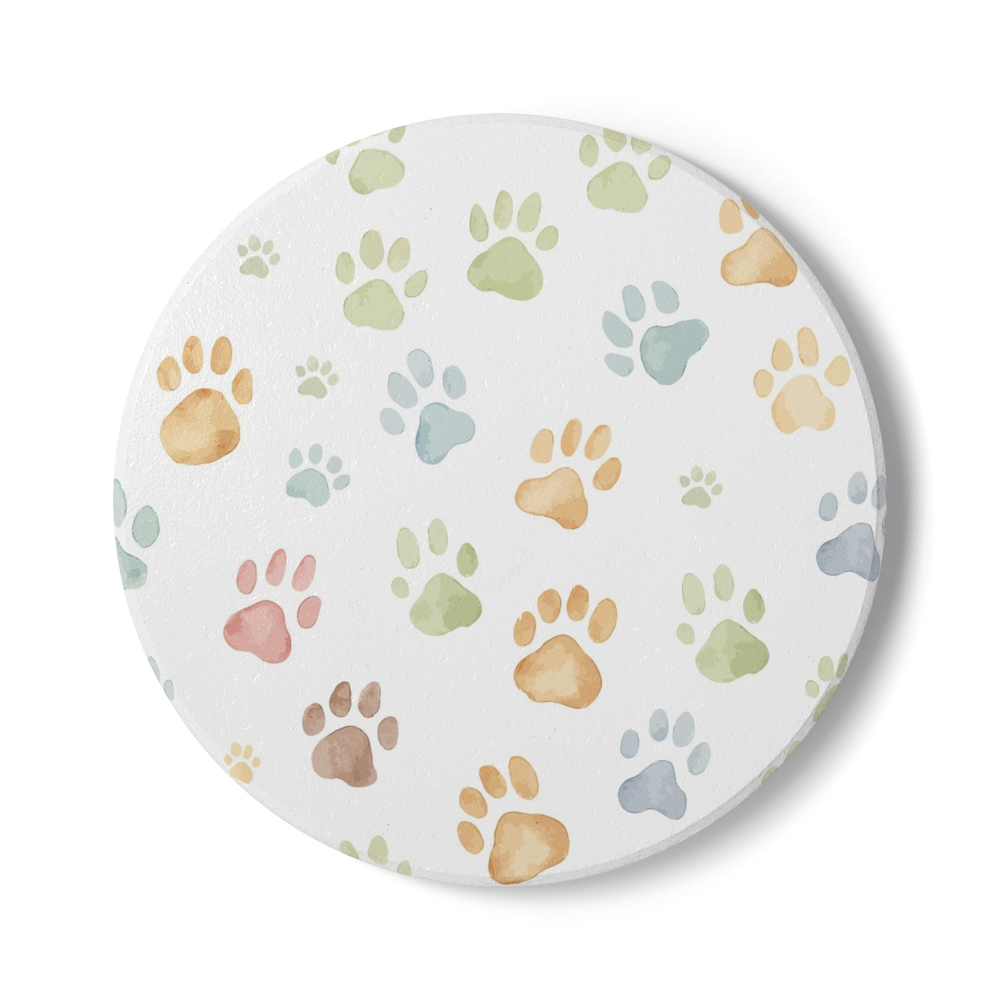 Paw Print Ceramic Coaster