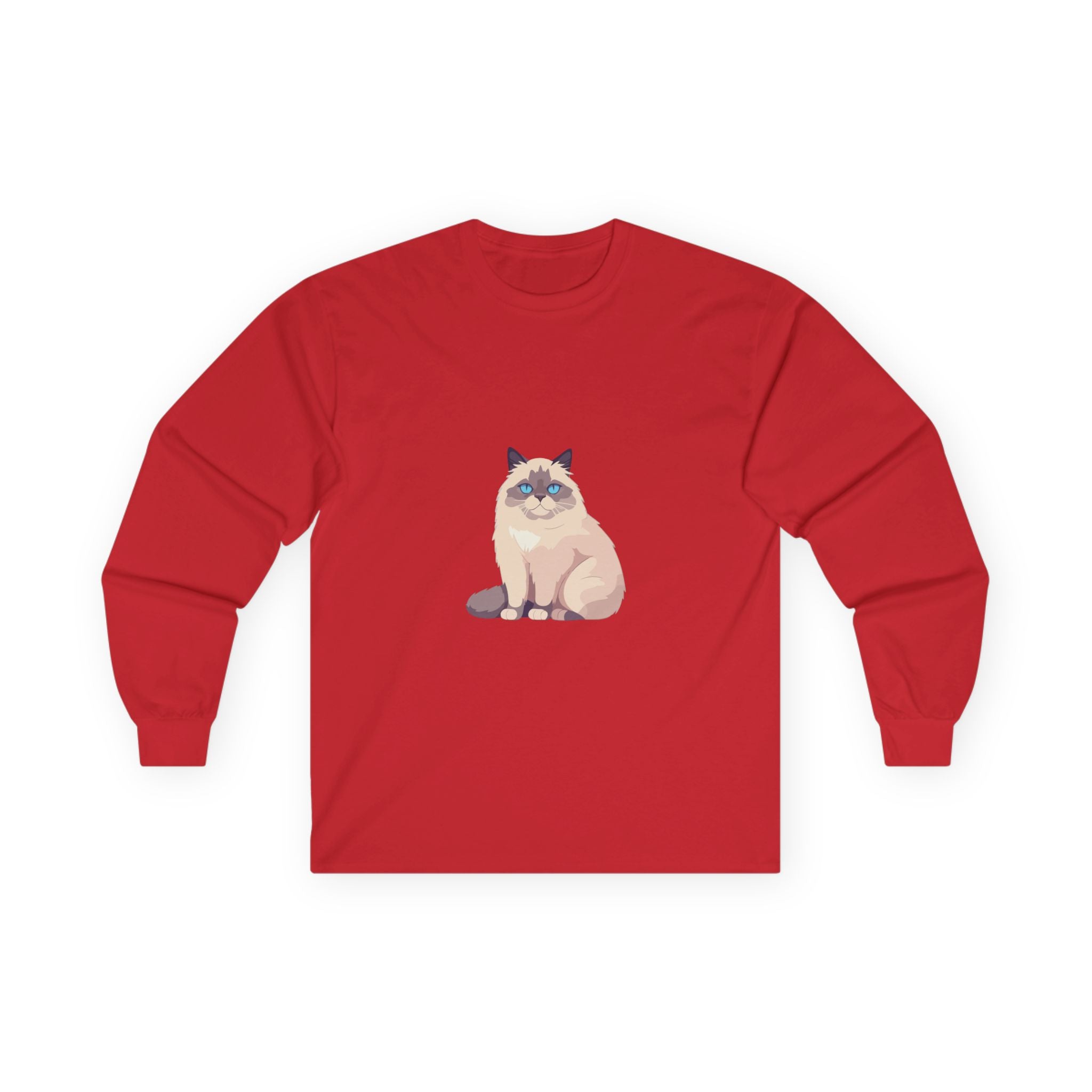 Cat Illustration Long Sleeve Tee