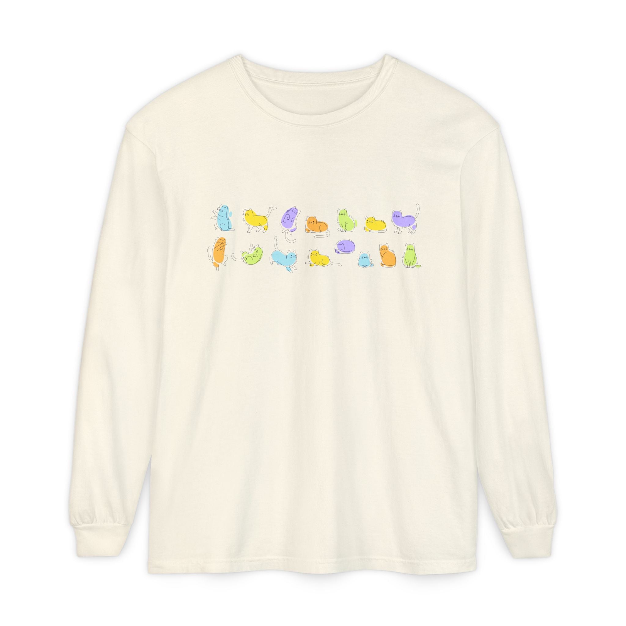 Pastel Cats Long Sleeve T-Shirt