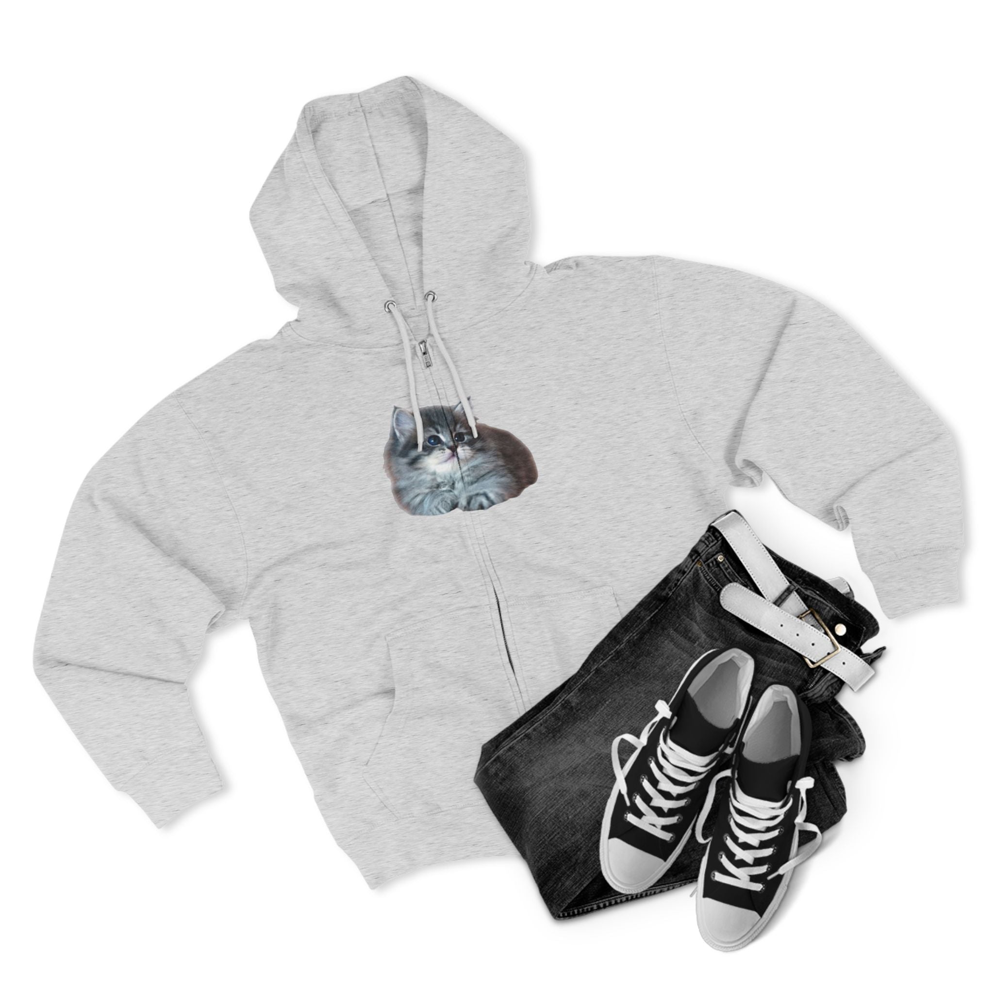 Cozy Kitten Zip Hoodie