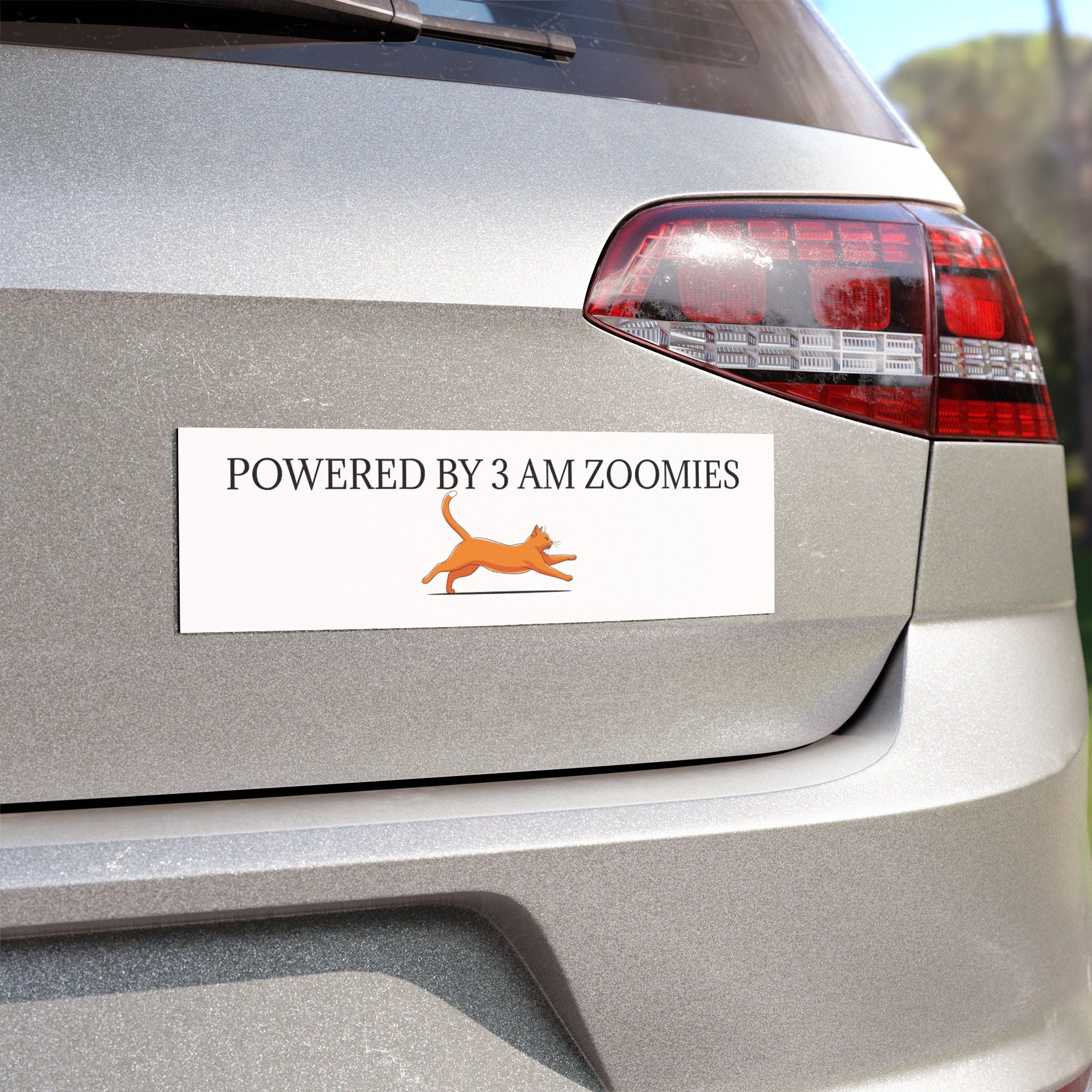 Car Magnet — “Powered by 3 AM Zoomies”