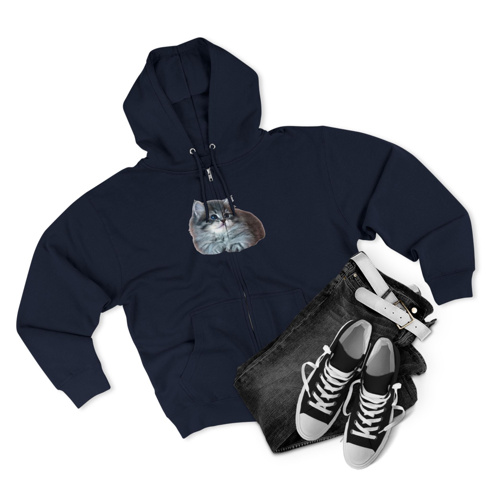 Cozy Kitten Zip Hoodie