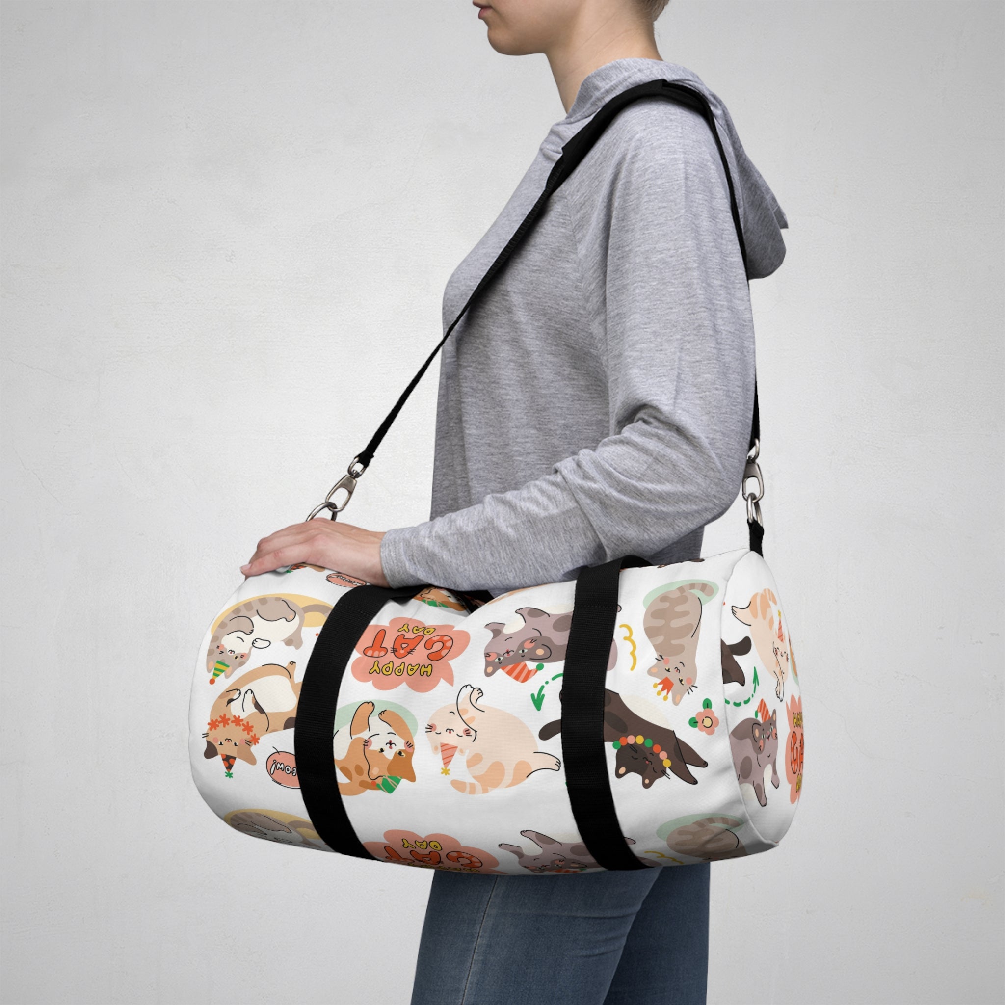 Cat Pattern Duffel Bag