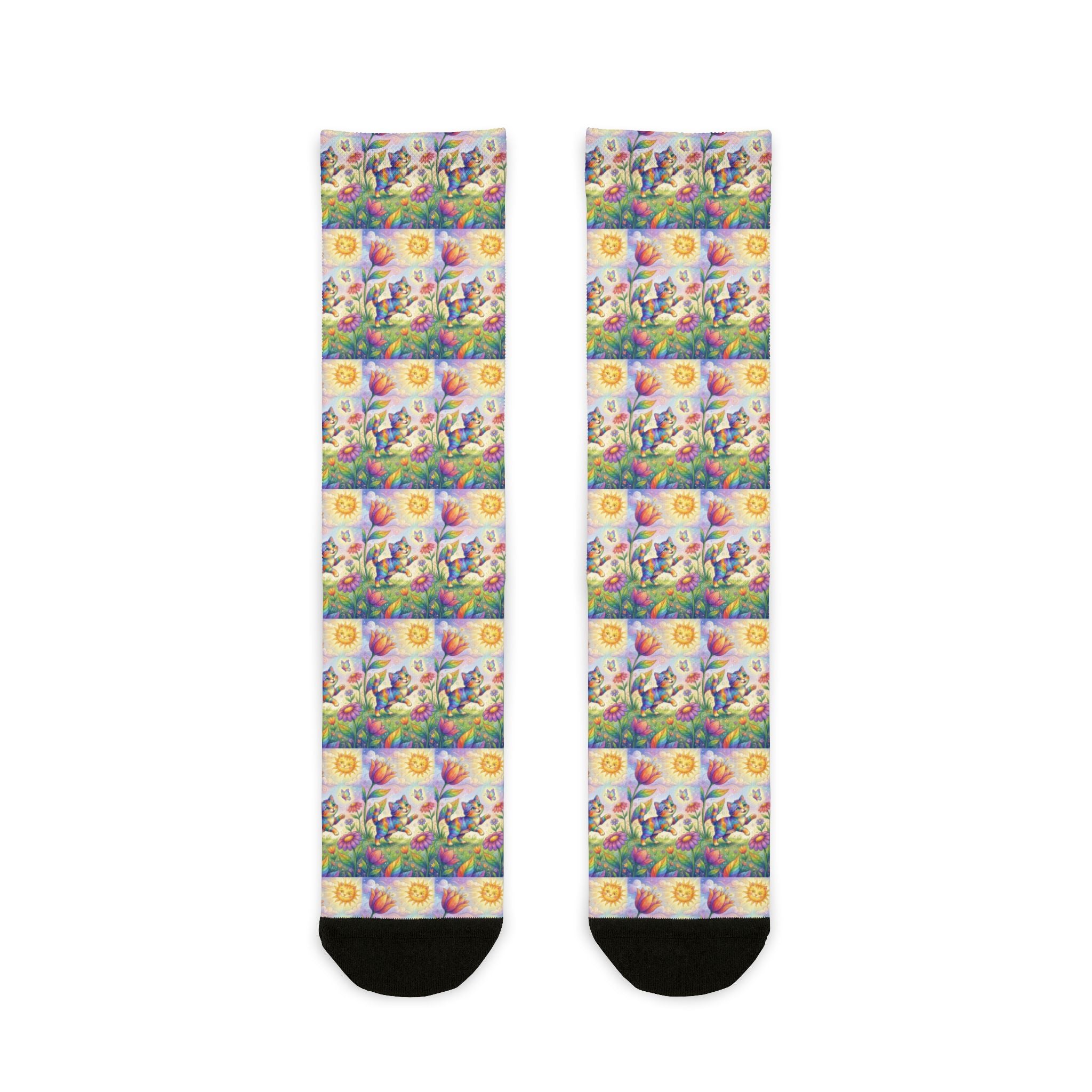 Floral Sunrise Crew Socks