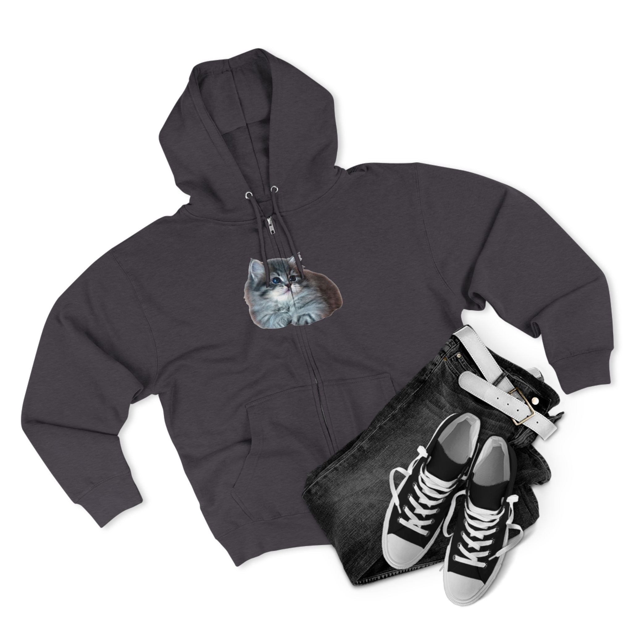 Cozy Kitten Zip Hoodie