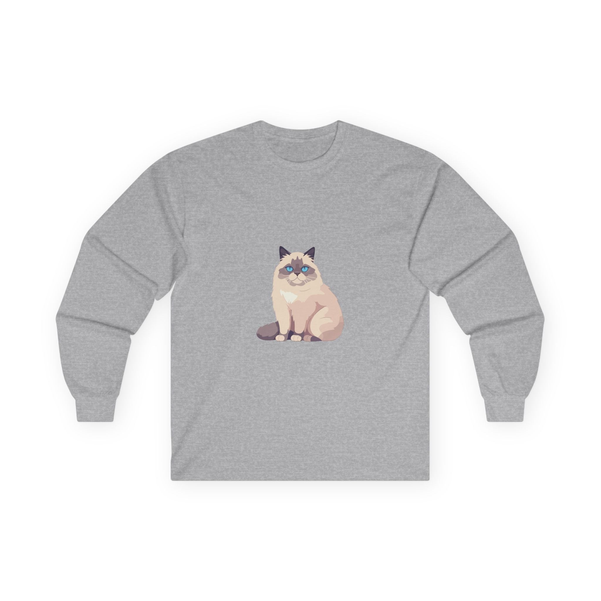 Cat Illustration Long Sleeve Tee