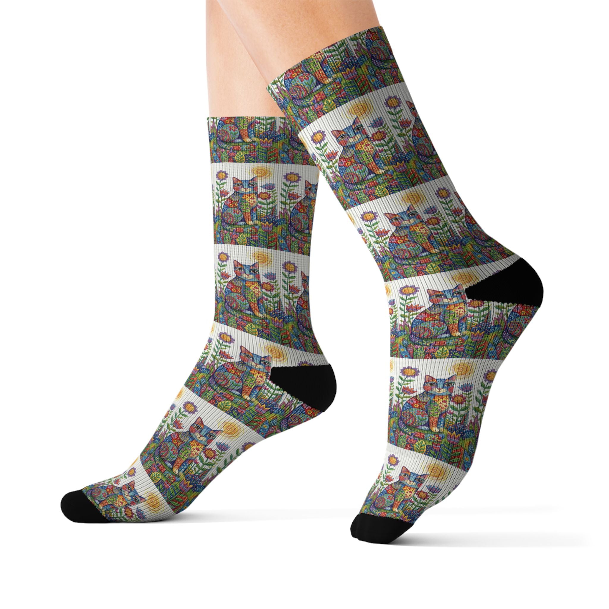Colorful Cat Socks