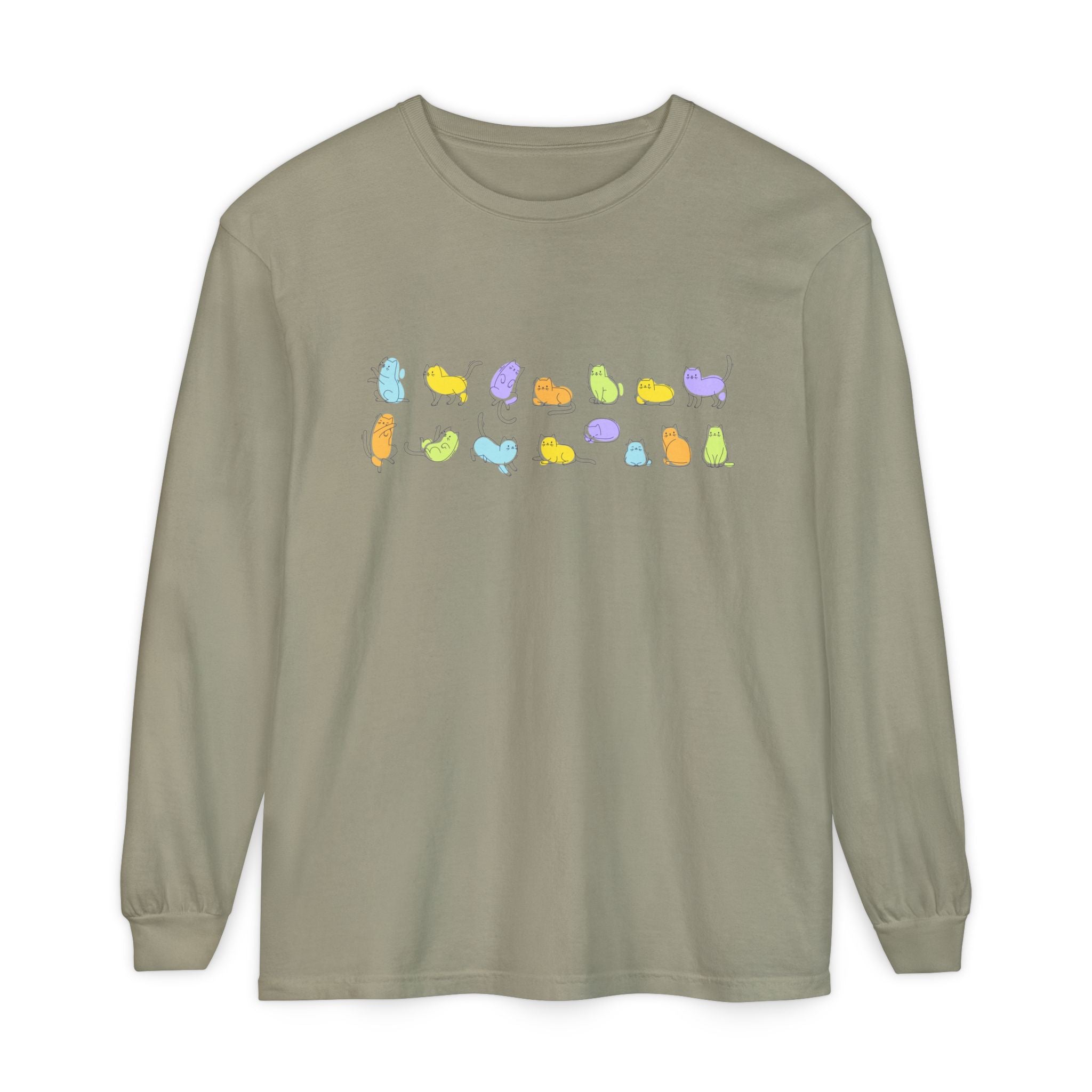 Pastel Cats Long Sleeve T-Shirt