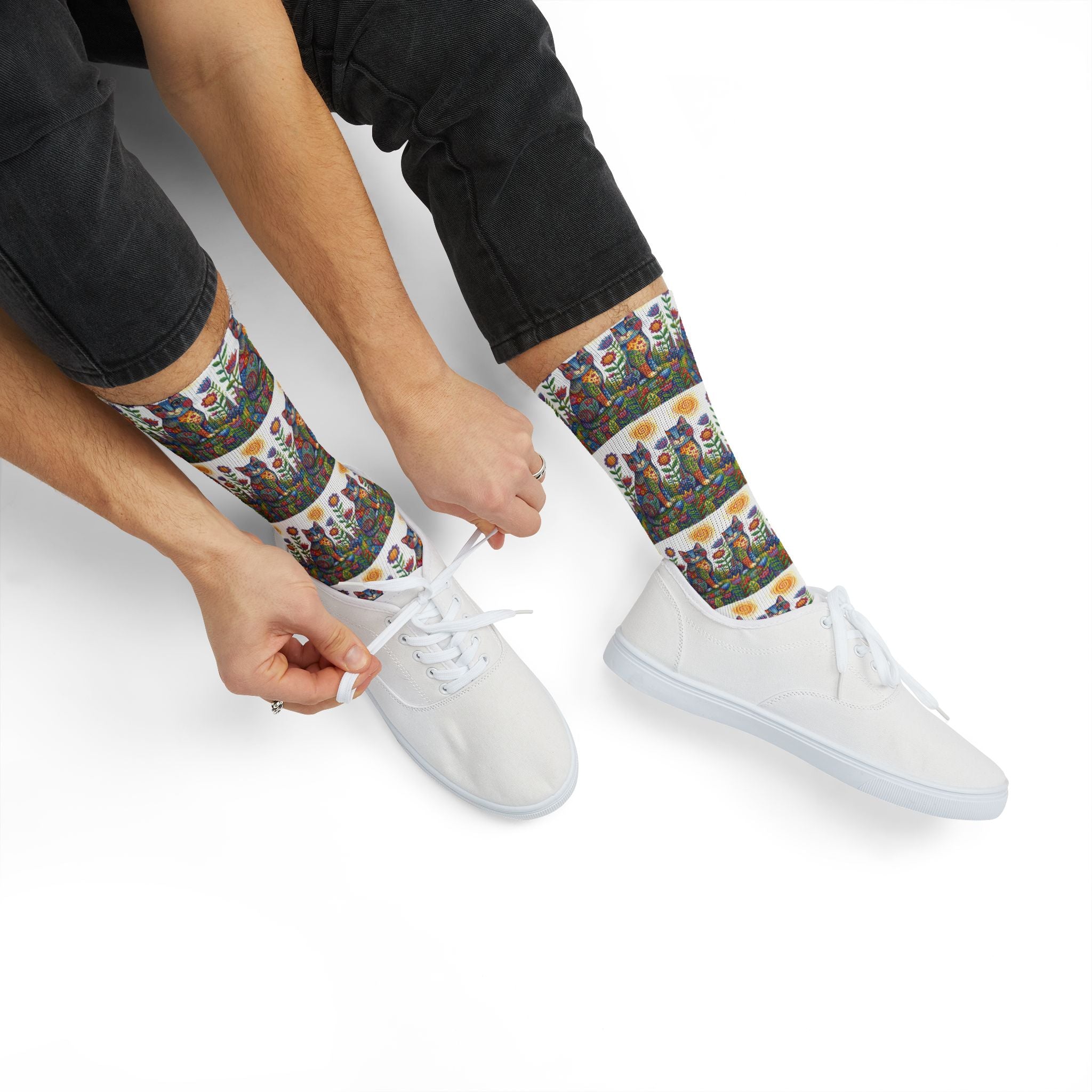Colorful Cat Socks