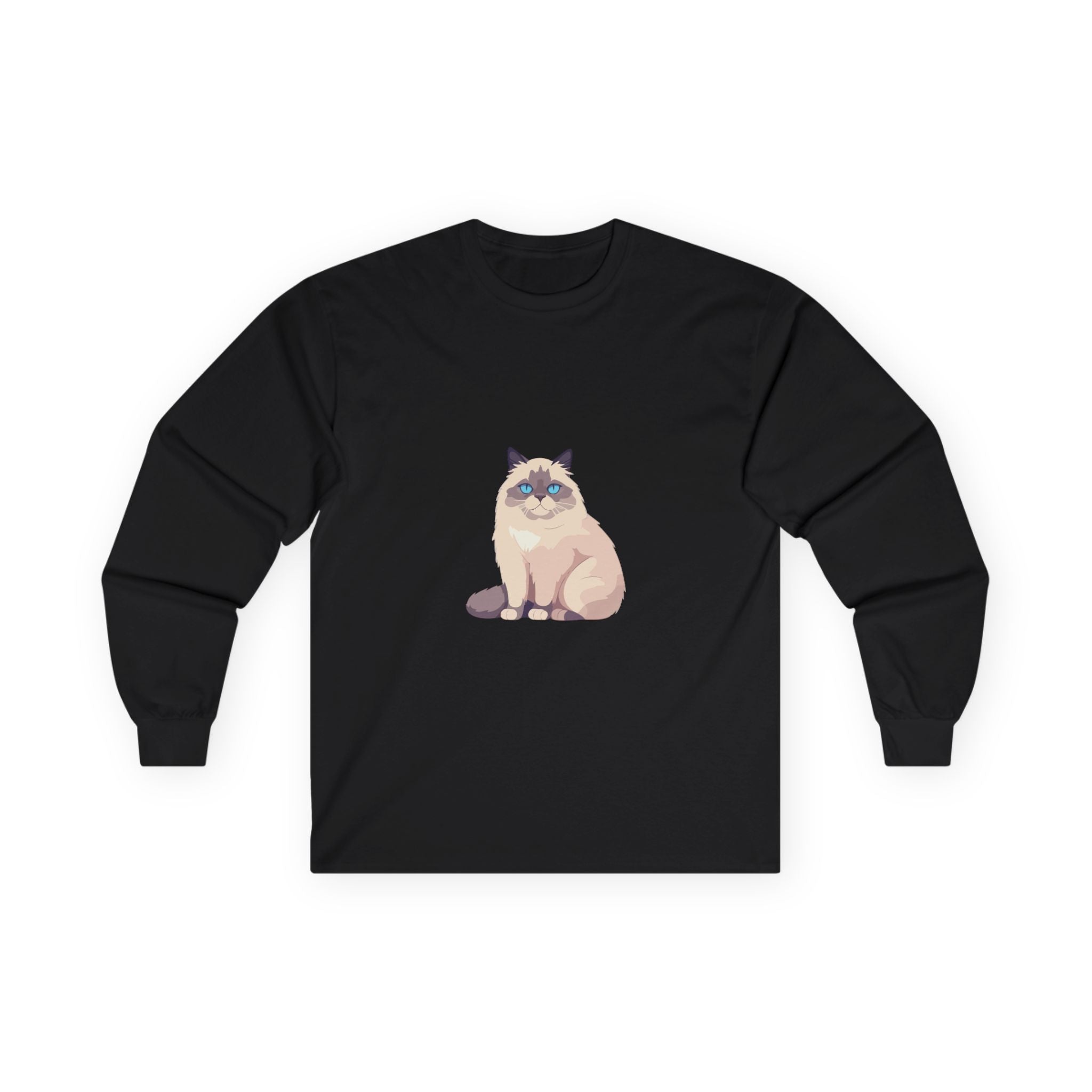 Cat Illustration Long Sleeve Tee