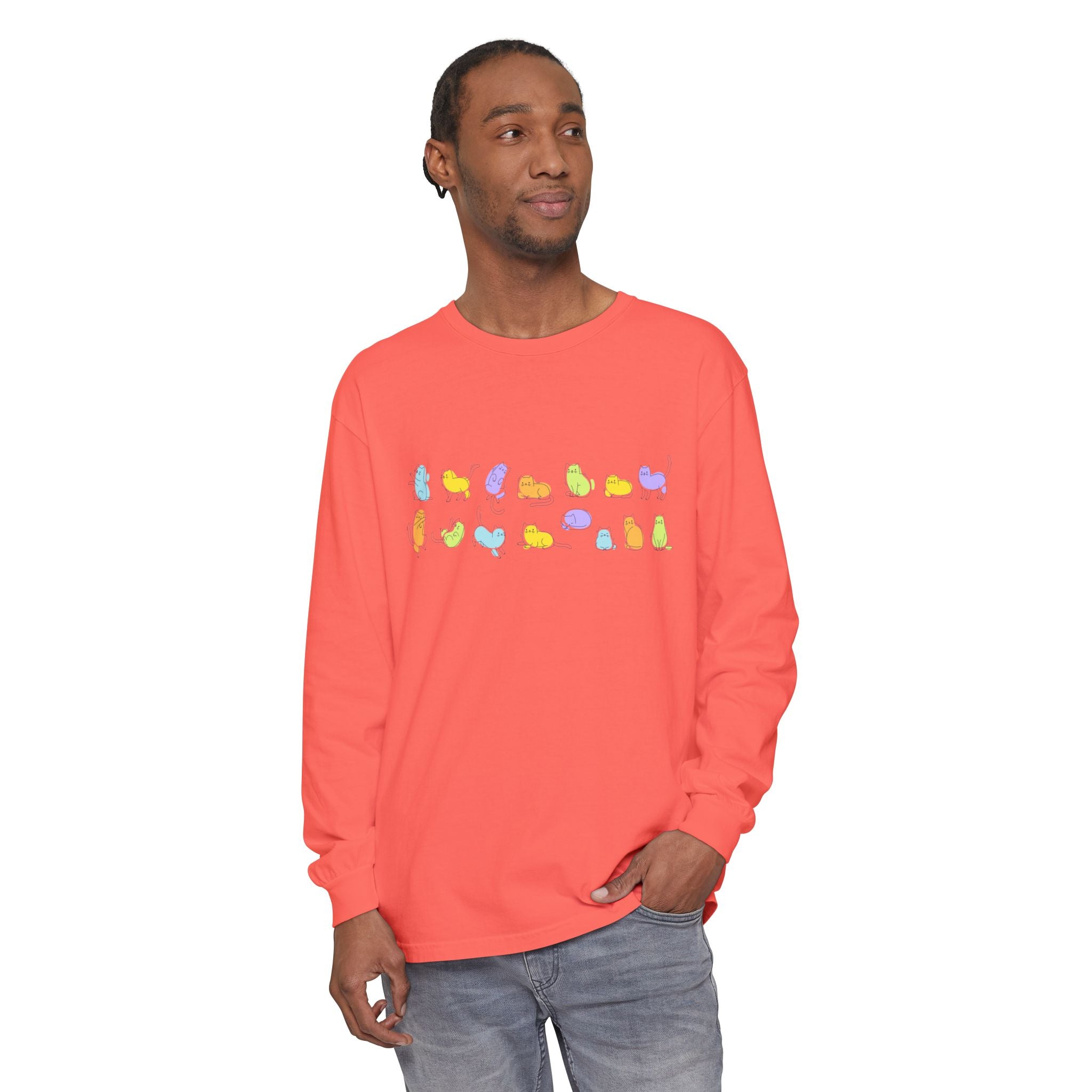 Pastel Cats Long Sleeve T-Shirt