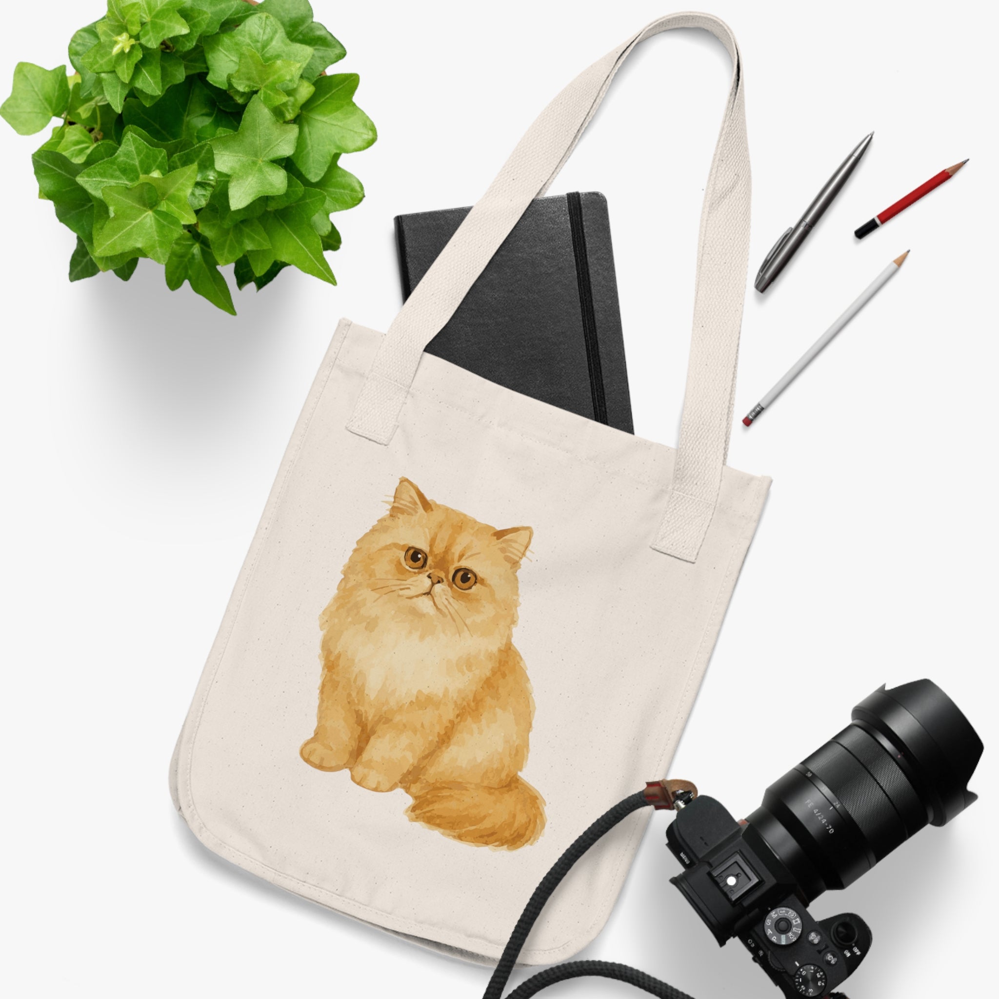 Persian Cat Canvas Tote