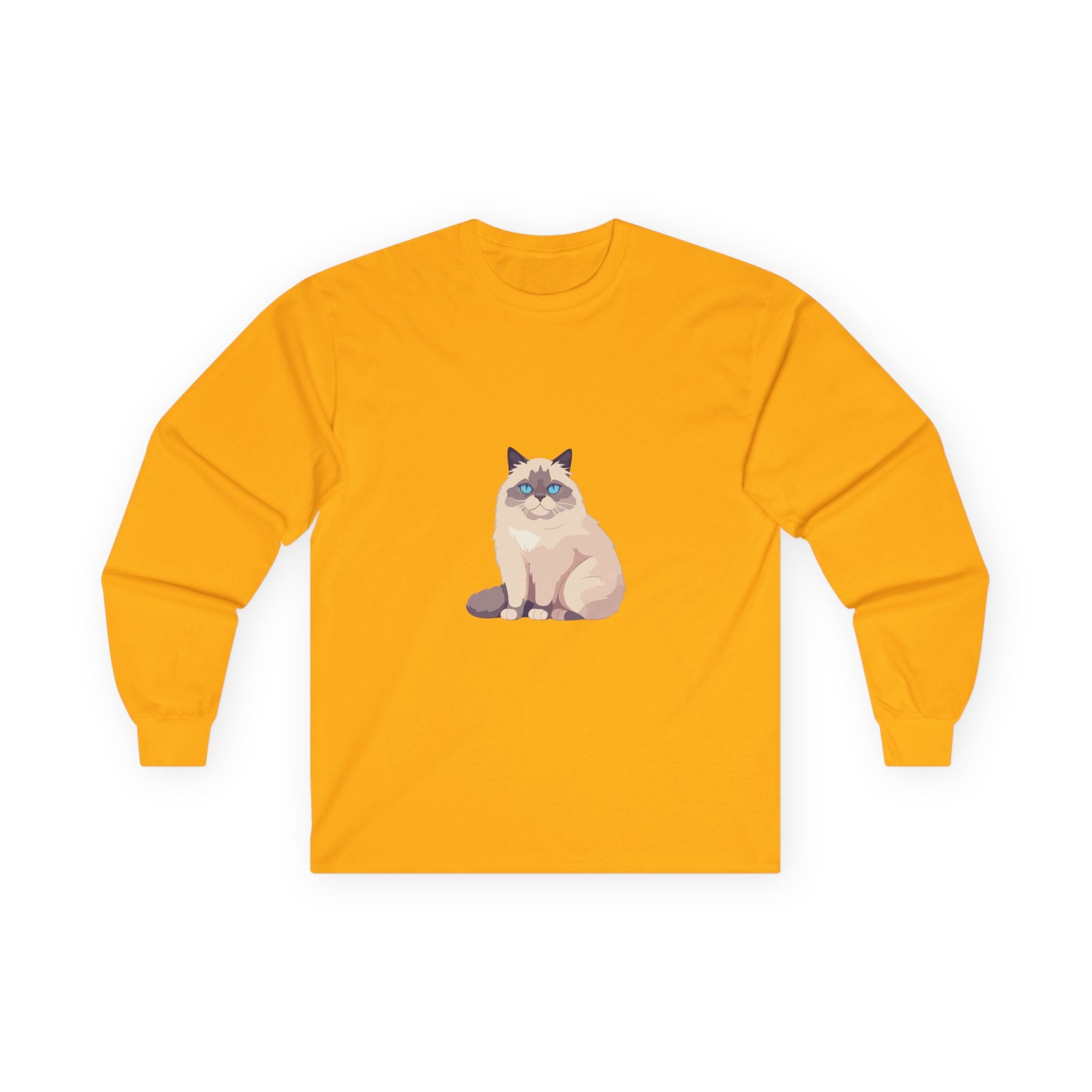 Cat Illustration Long Sleeve Tee