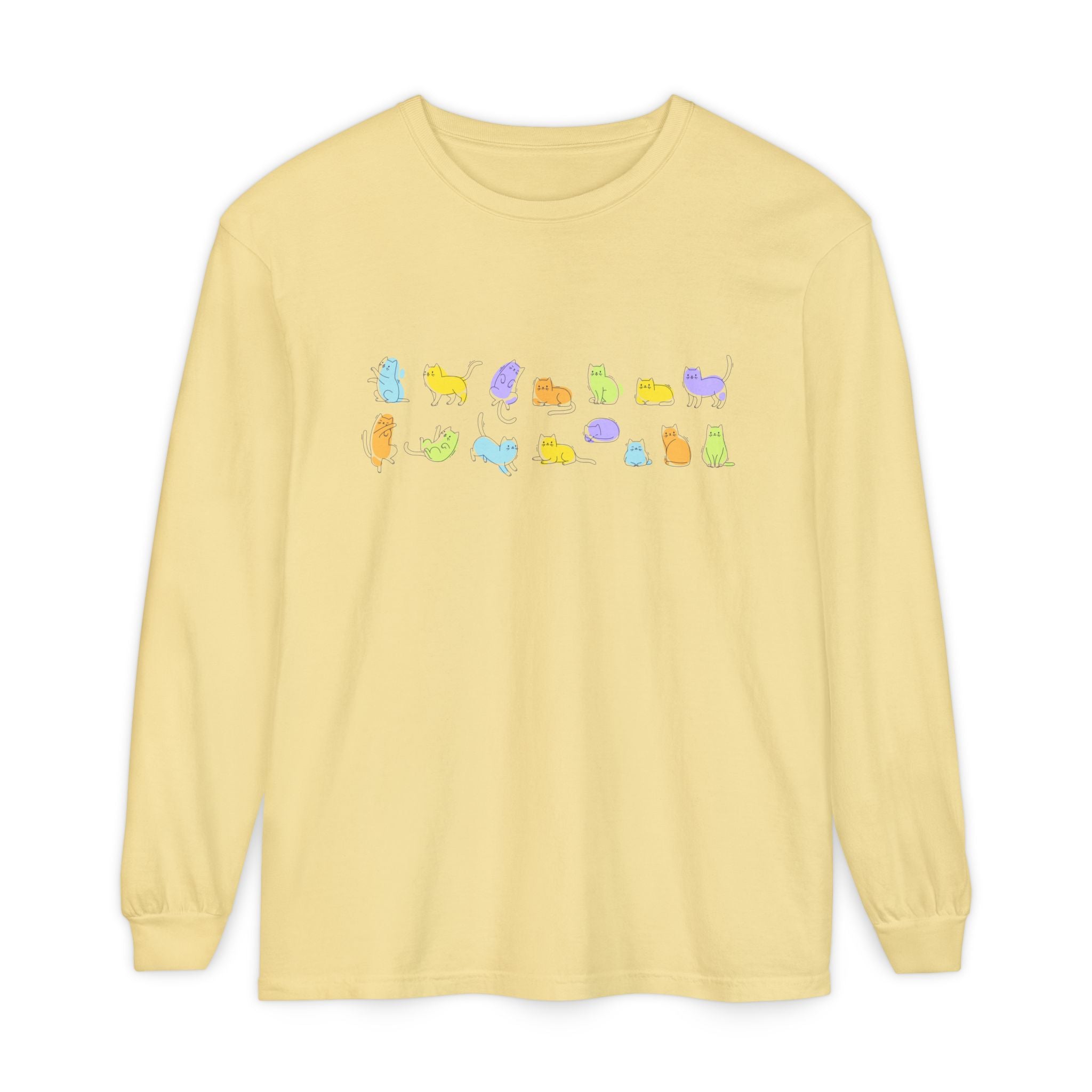 Pastel Cats Long Sleeve T-Shirt