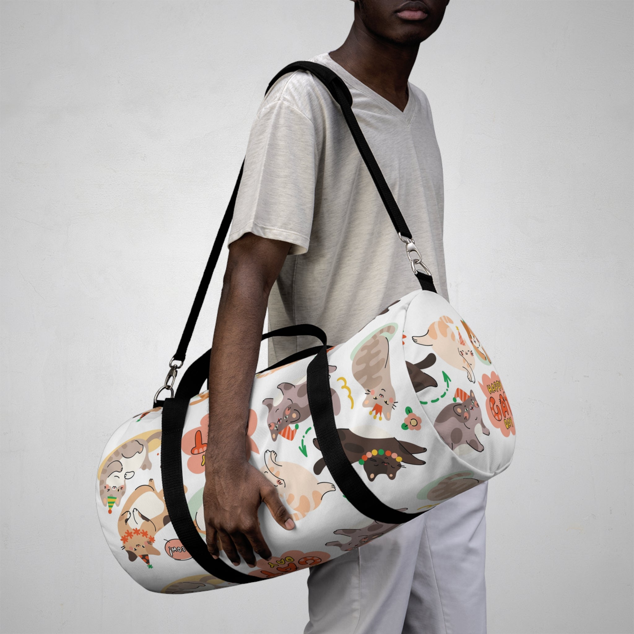 Cat Pattern Duffel Bag