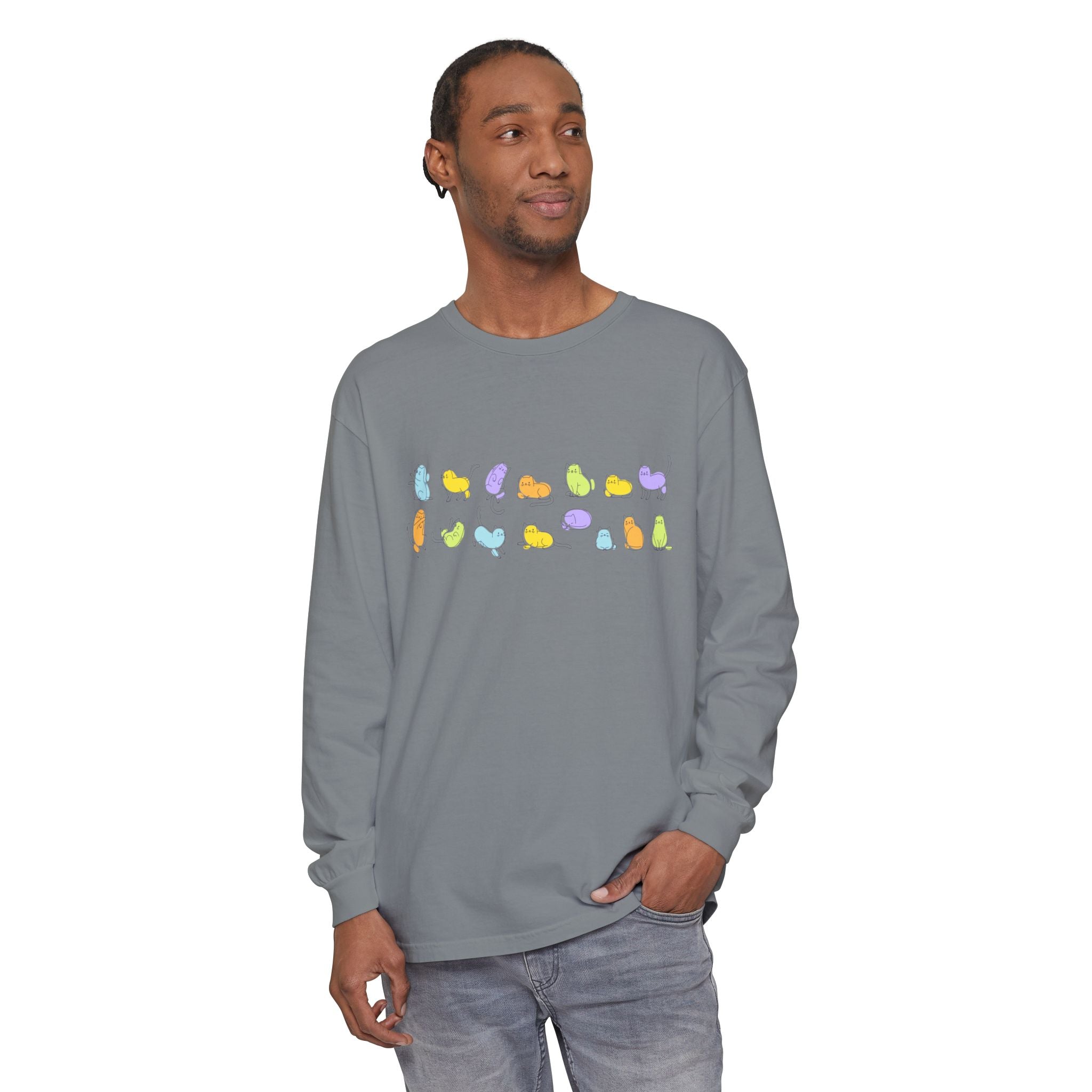 Pastel Cats Long Sleeve T-Shirt