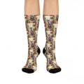 Colorful Cat Pattern Cushioned Crew Socks