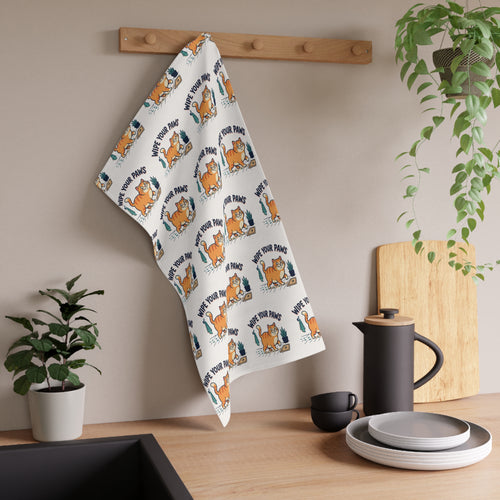 "Wipe Your Paws" Kitchen Towel