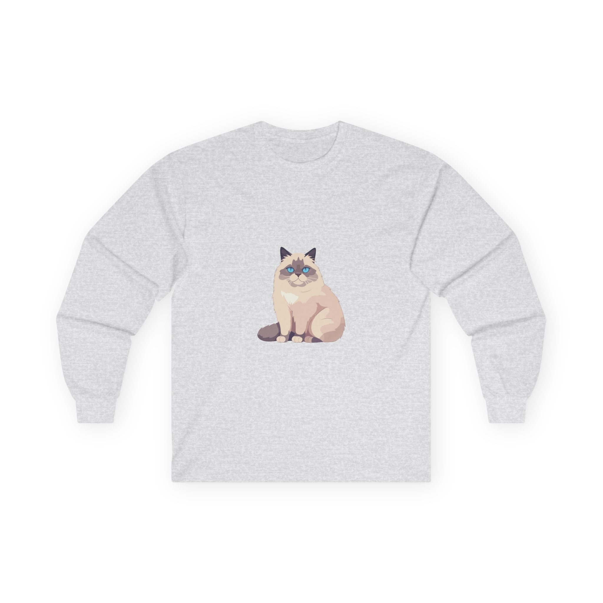 Cat Illustration Long Sleeve Tee
