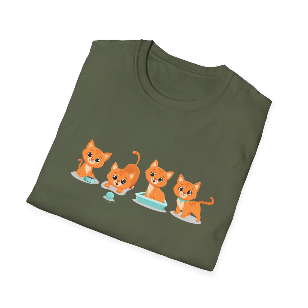Orange Kittens Graphic T-Shirt