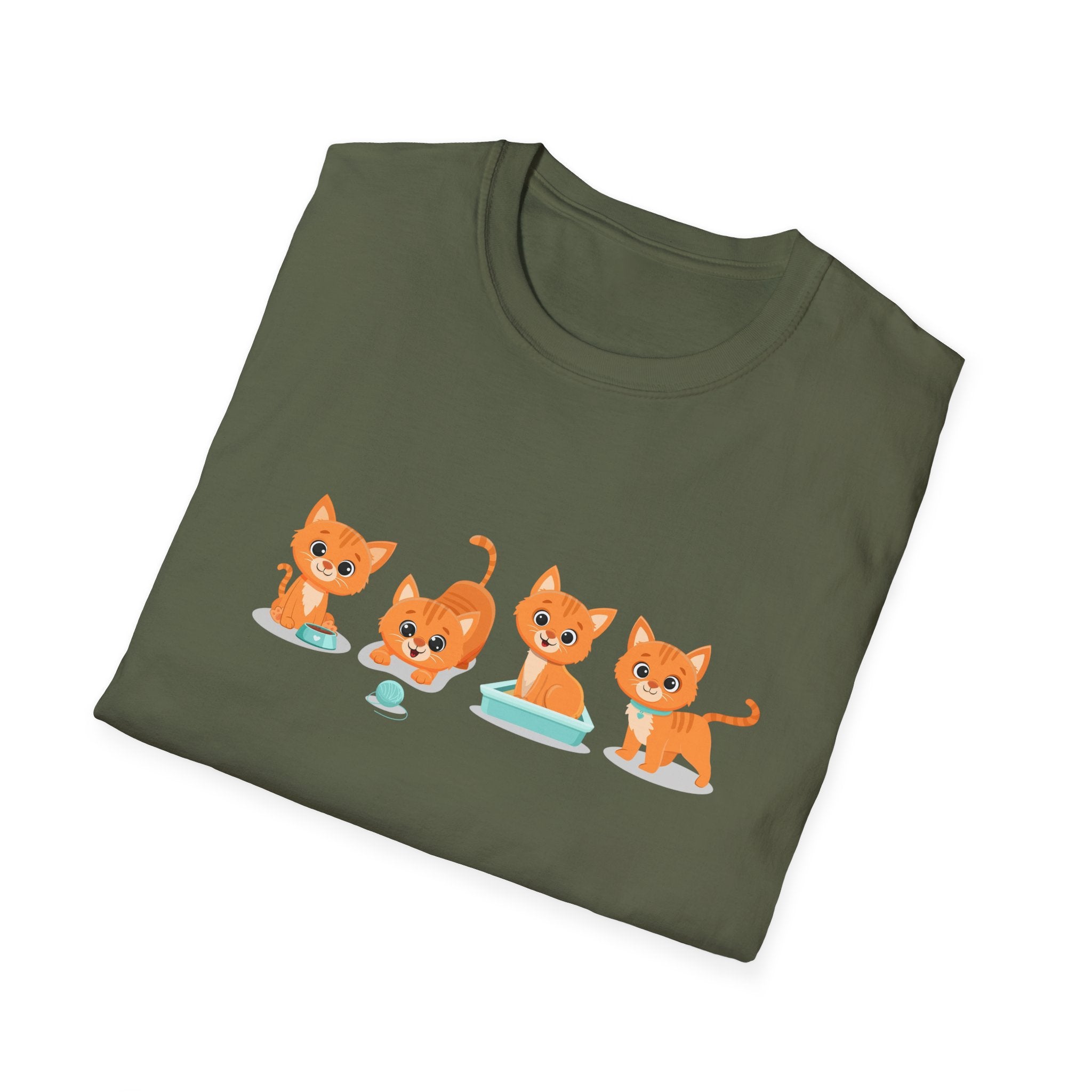 Orange Kittens Graphic T-Shirt