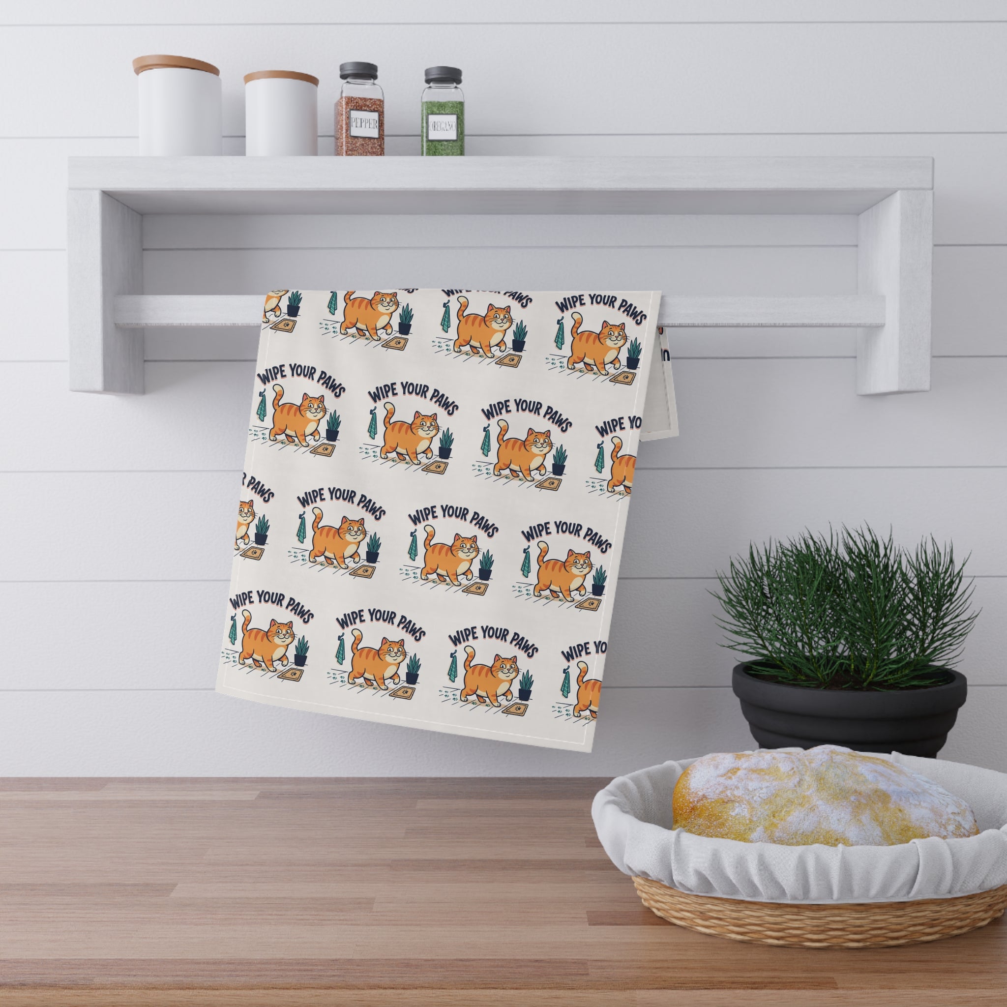 "Wipe Your Paws" Kitchen Towel