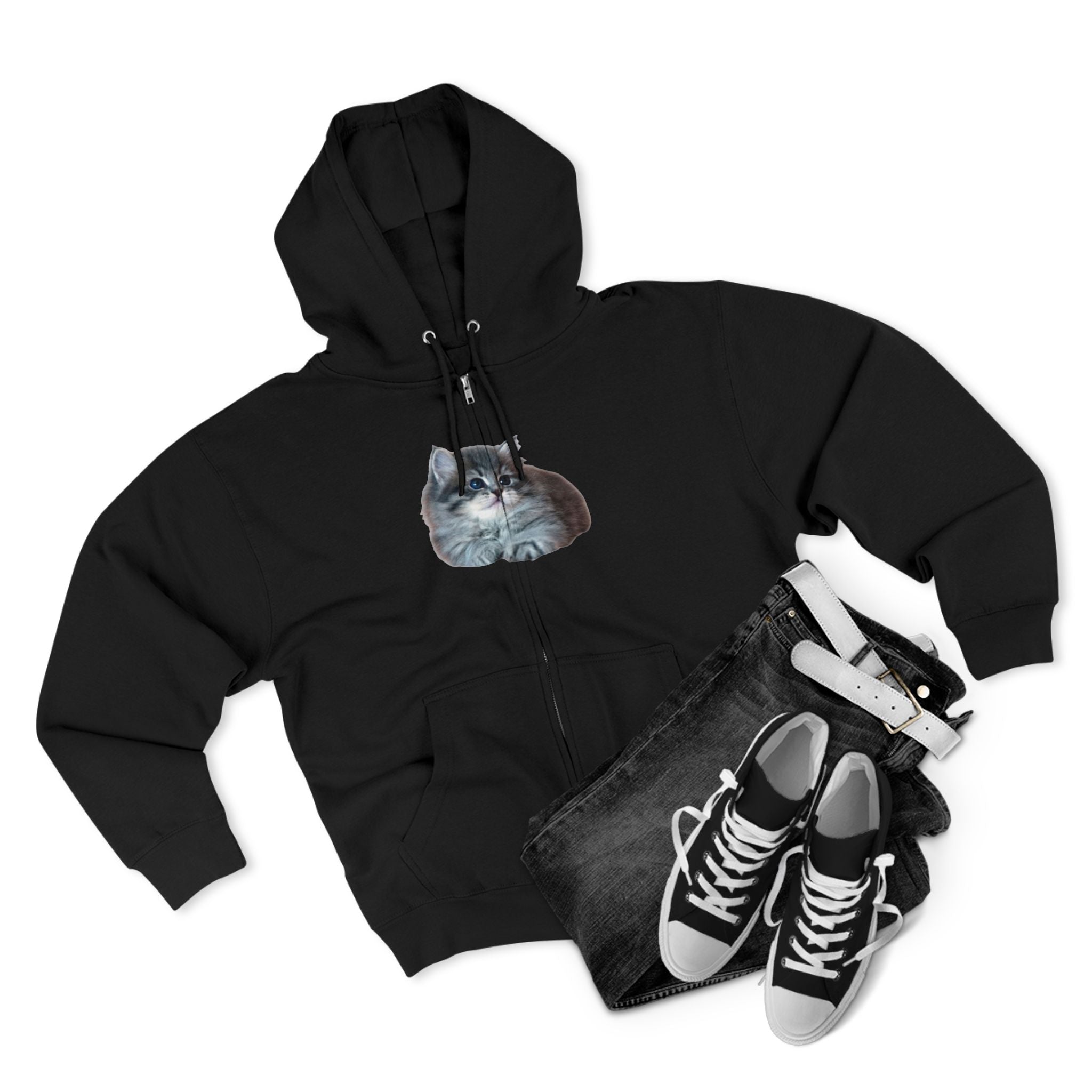 Cozy Kitten Zip Hoodie