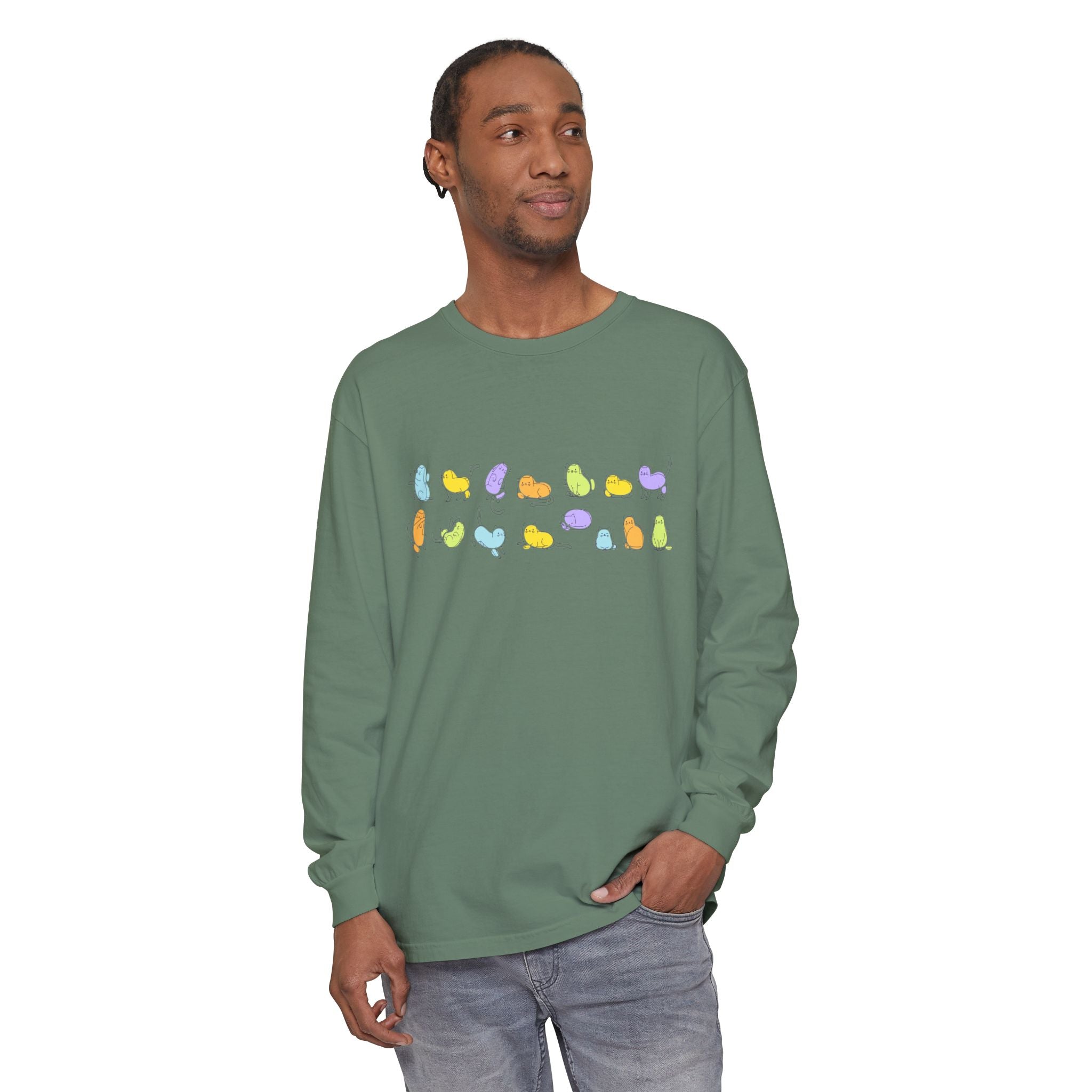 Pastel Cats Long Sleeve T-Shirt
