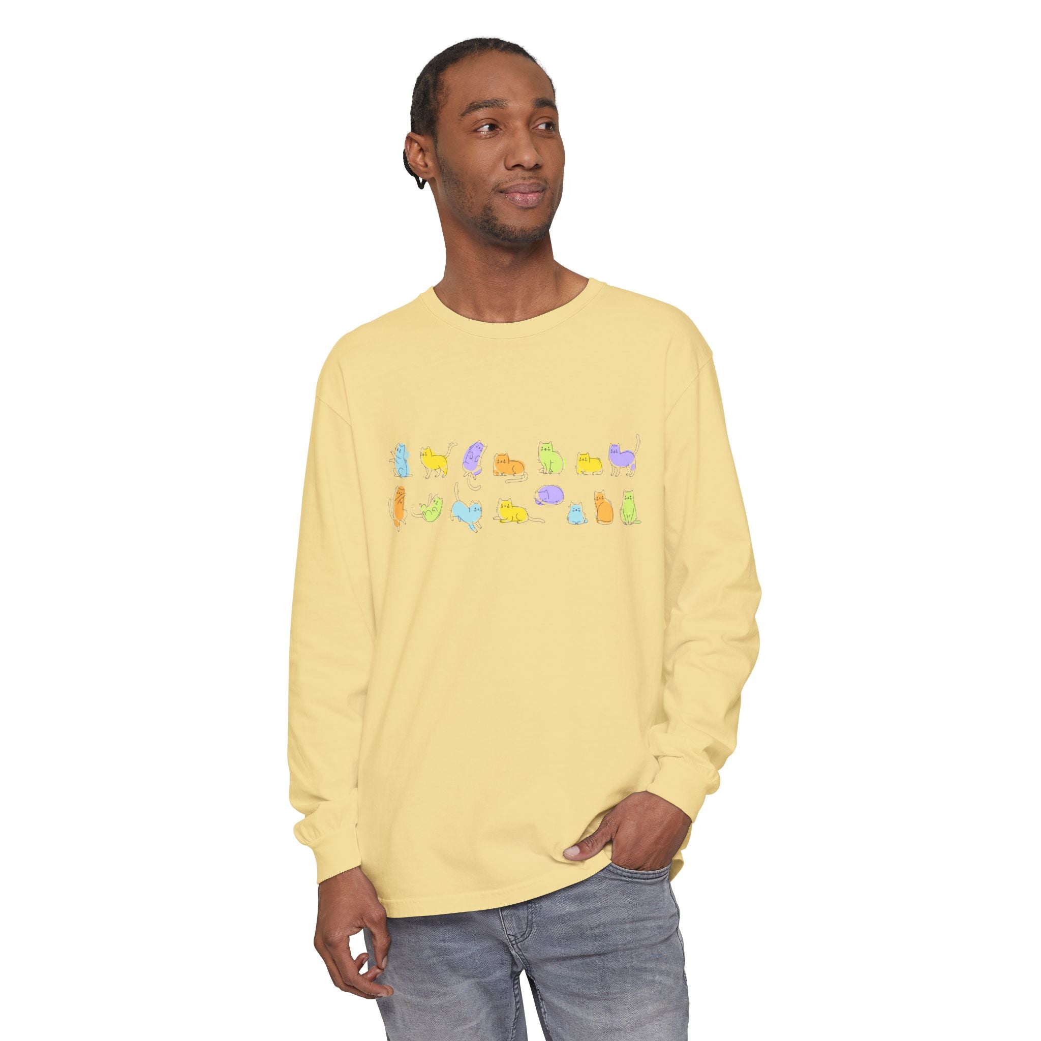 Pastel Cats Long Sleeve T-Shirt