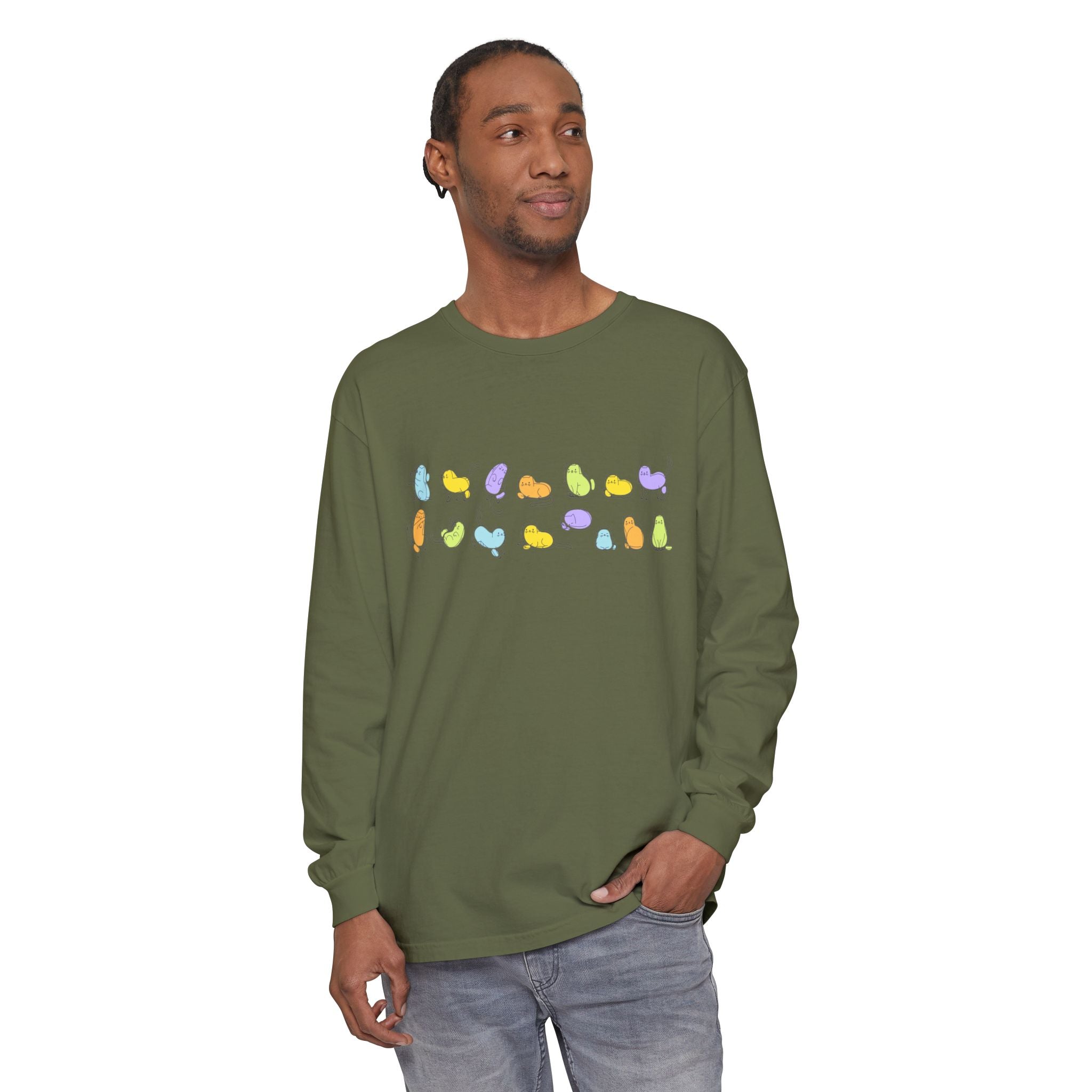 Pastel Cats Long Sleeve T-Shirt