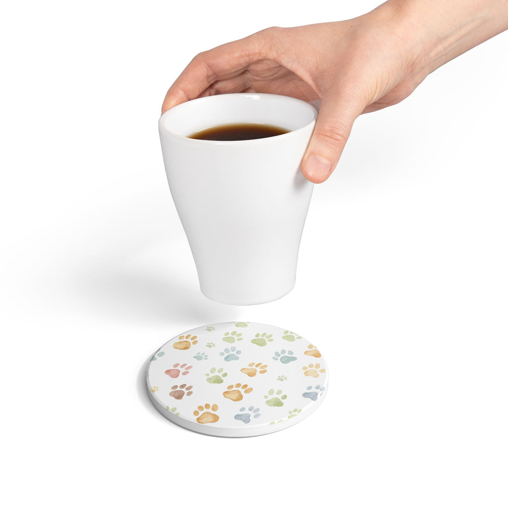 Paw Print Ceramic Coaster