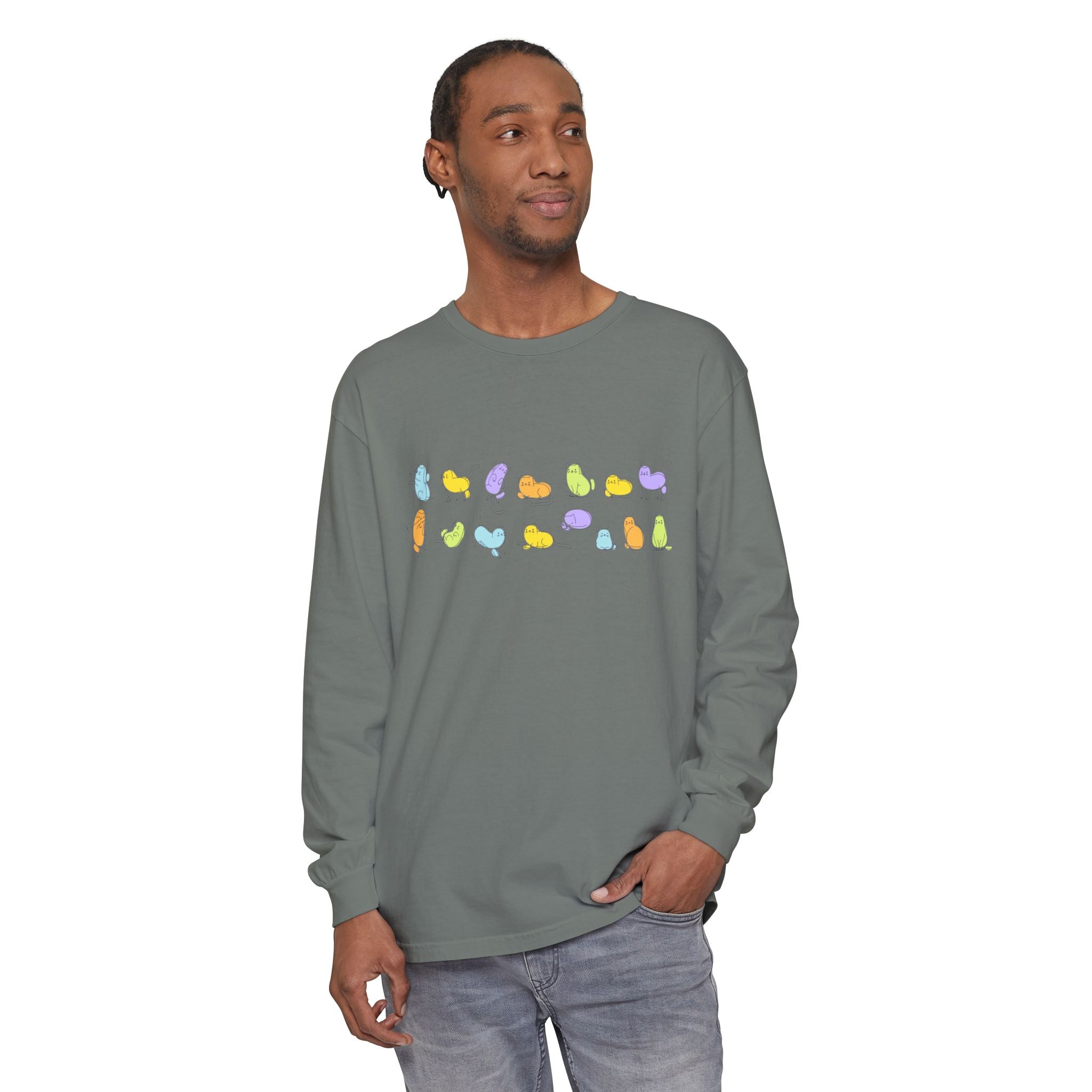 Pastel Cats Long Sleeve T-Shirt