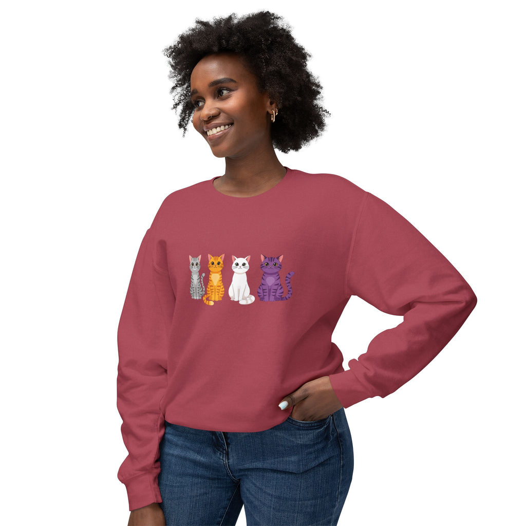 Colorful Cats Crewneck Sweatshirt