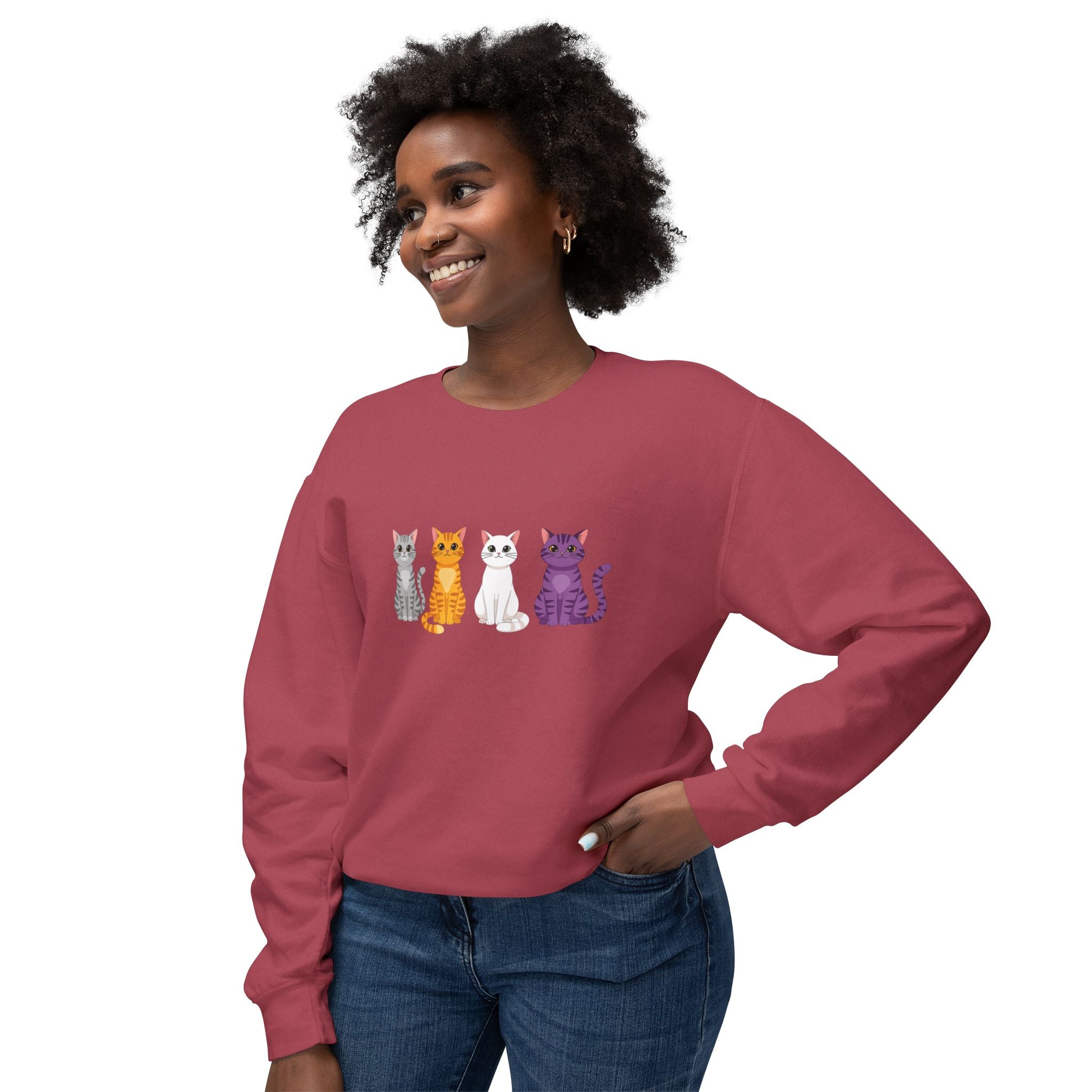 Colorful Cats Crewneck Sweatshirt