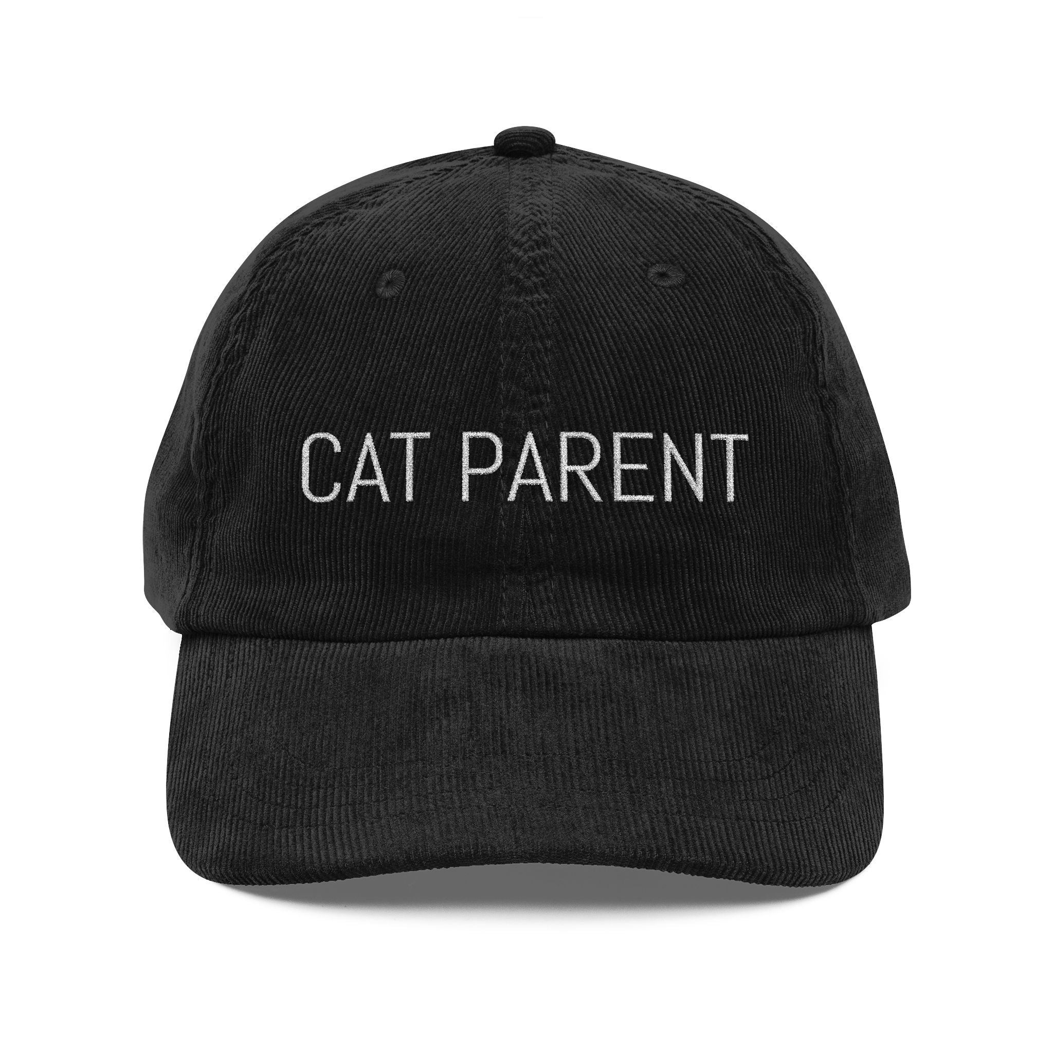 Cat Parent Embroidered Corduroy Cap