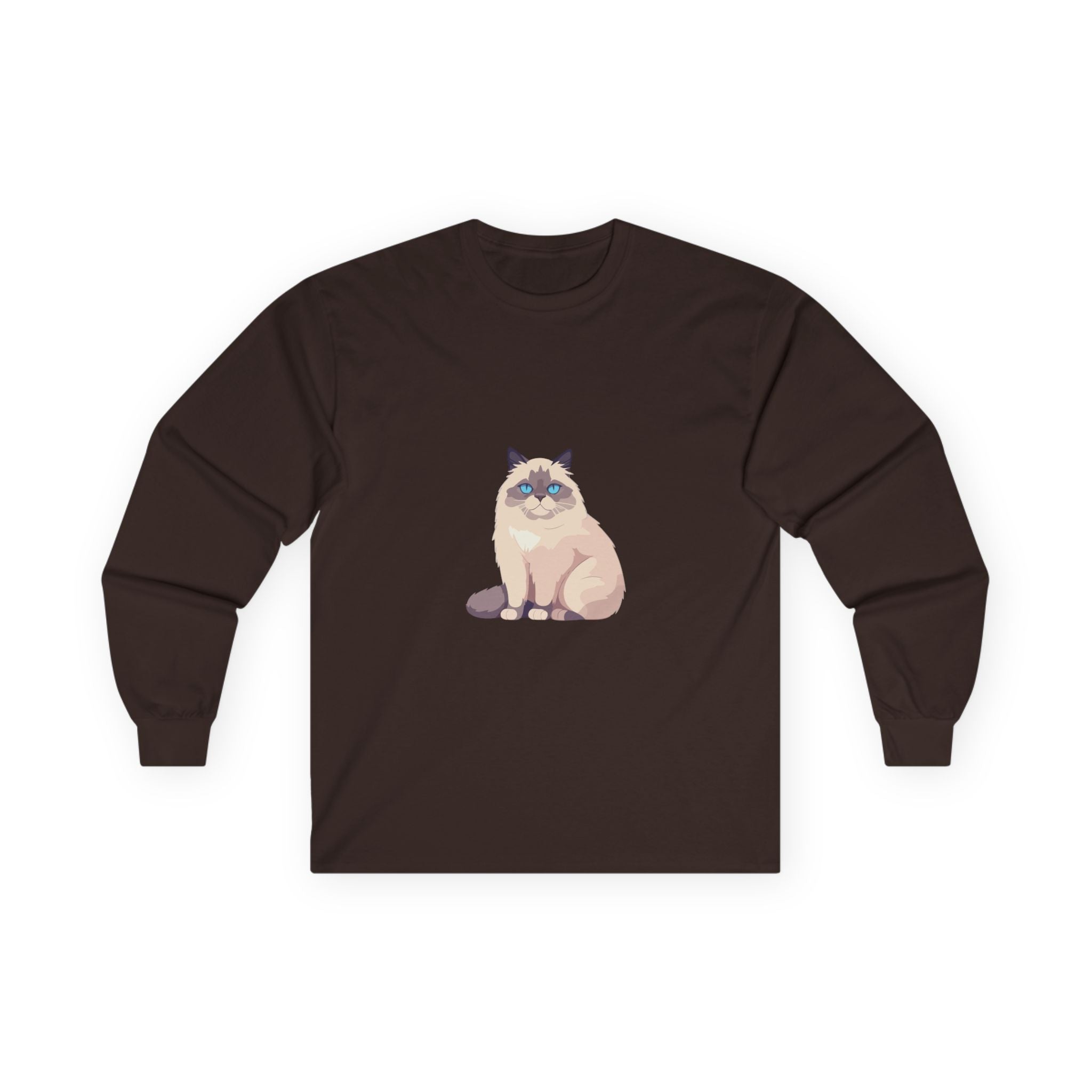 Cat Illustration Long Sleeve Tee