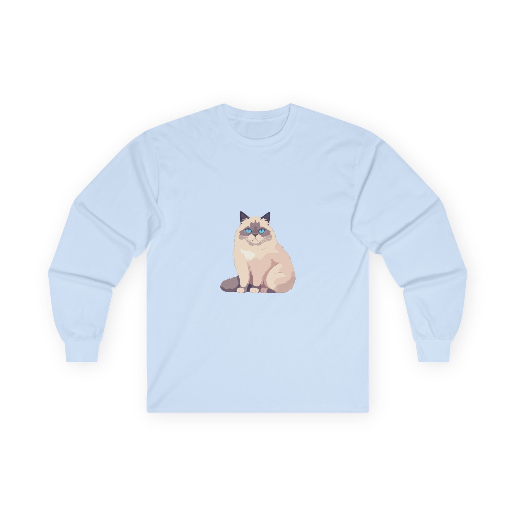 Cat Illustration Long Sleeve Tee