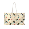Cat Face & Cherry Pattern Weekender Bag