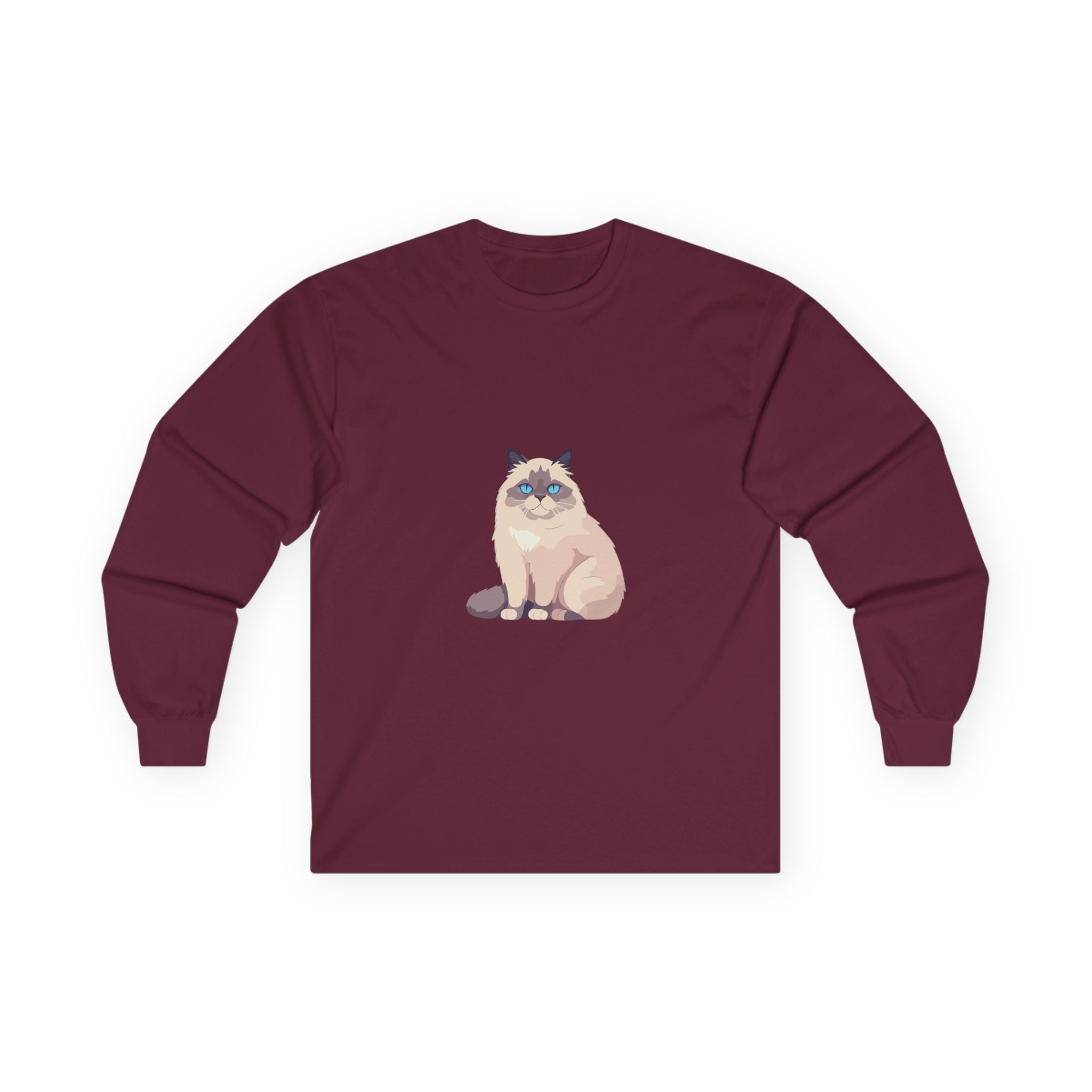 Cat Illustration Long Sleeve Tee
