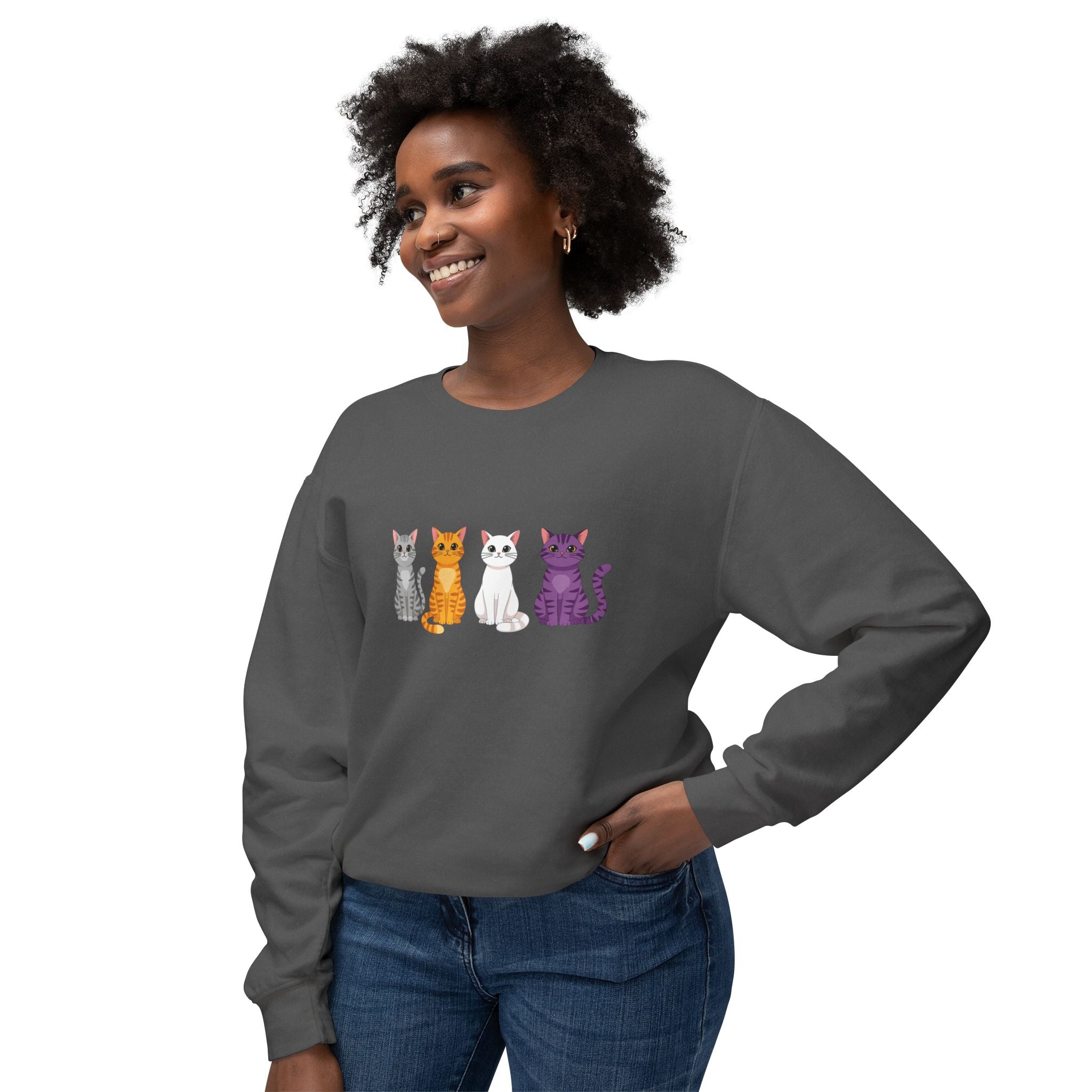 Colorful Cats Crewneck Sweatshirt