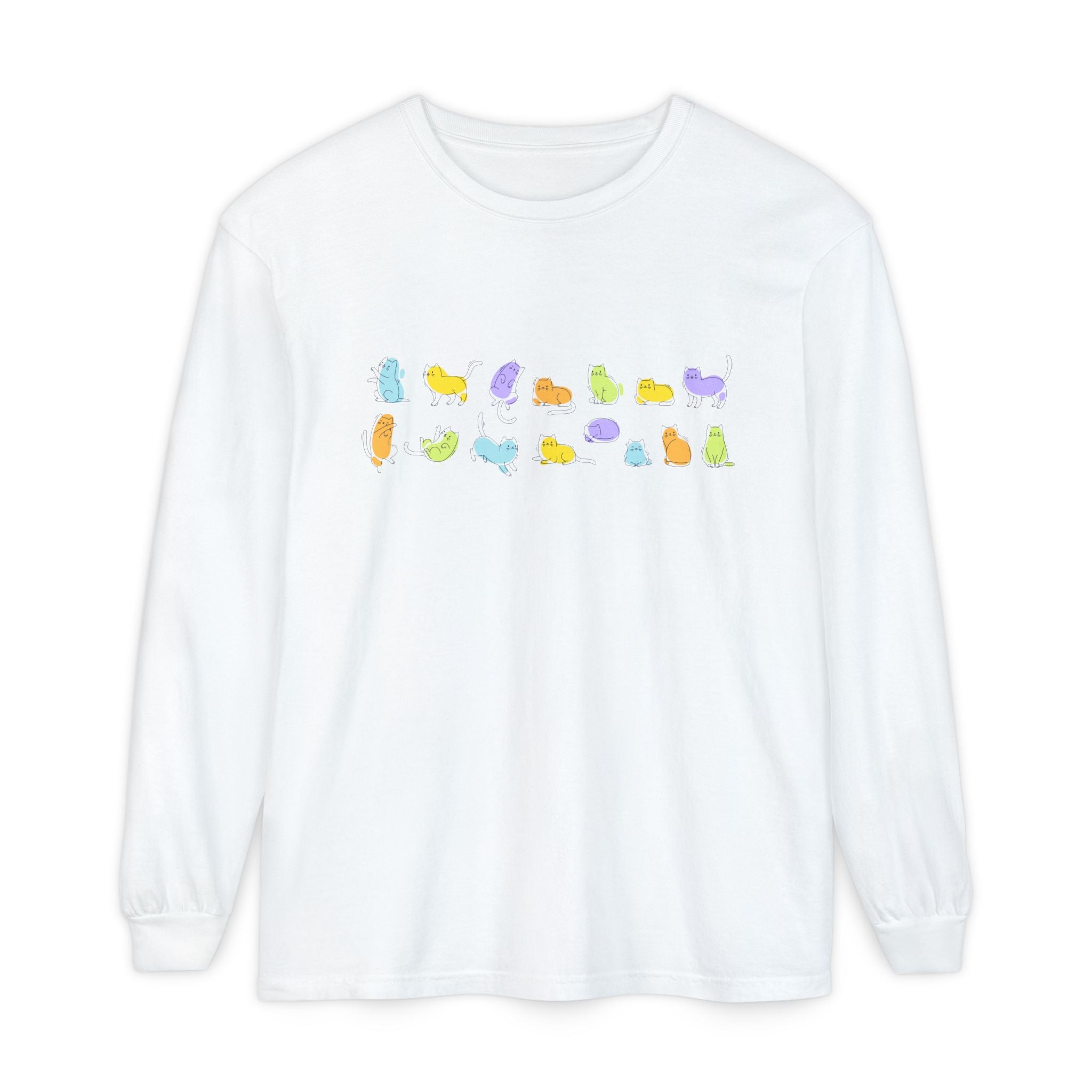 Pastel Cats Long Sleeve T-Shirt