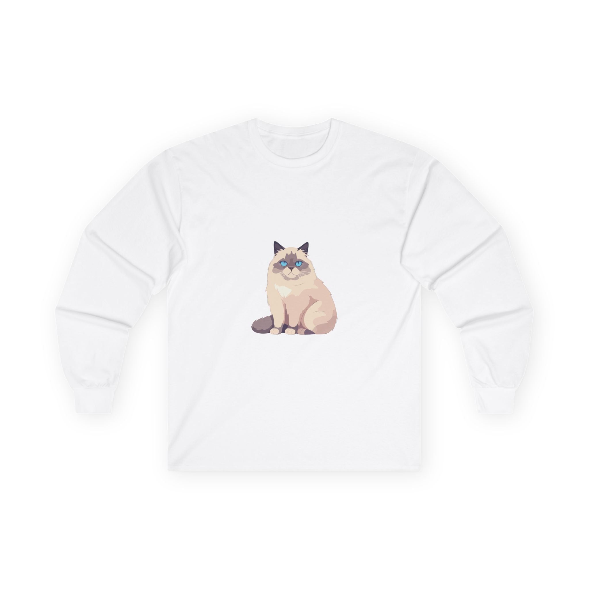 Cat Illustration Long Sleeve Tee