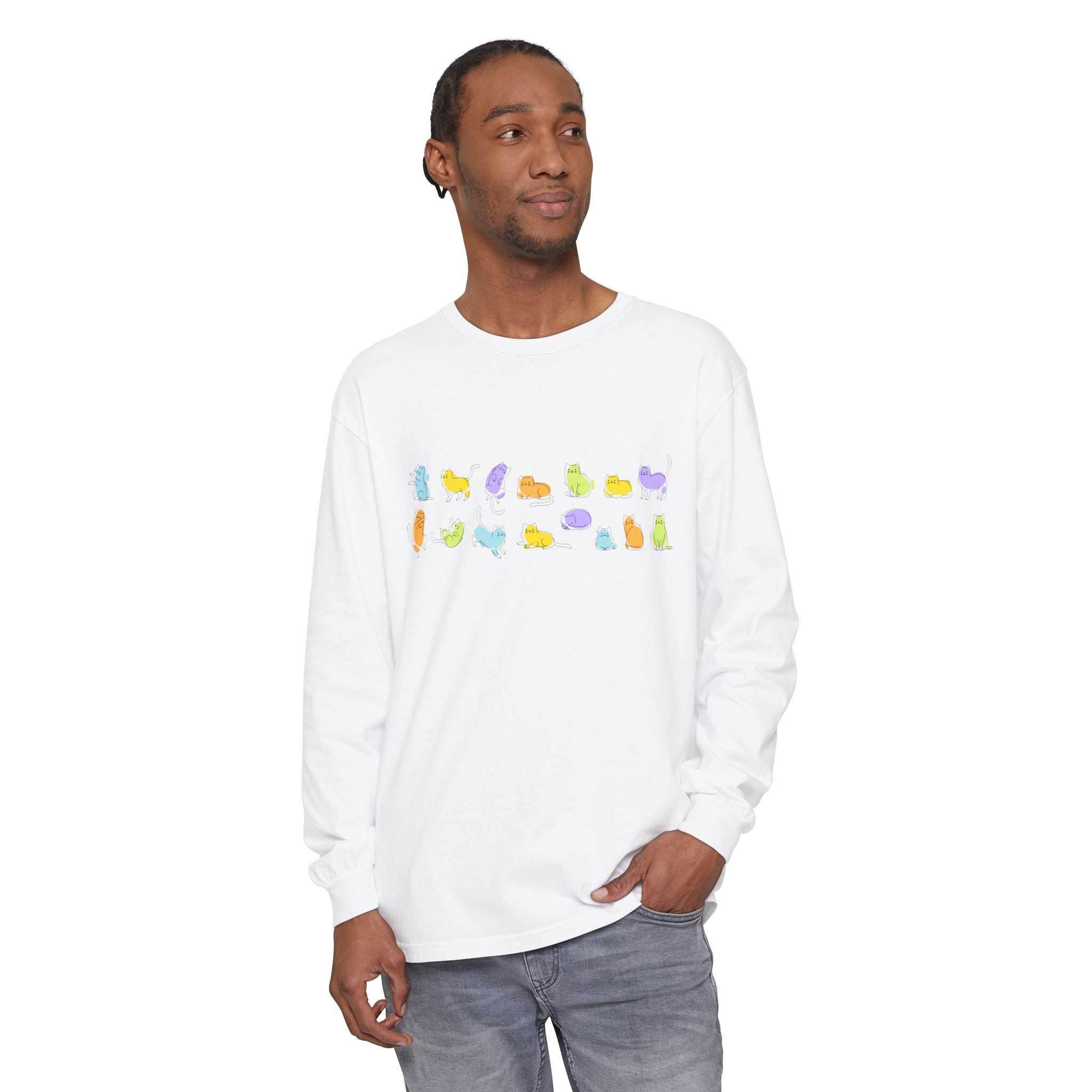 Pastel Cats Long Sleeve T-Shirt