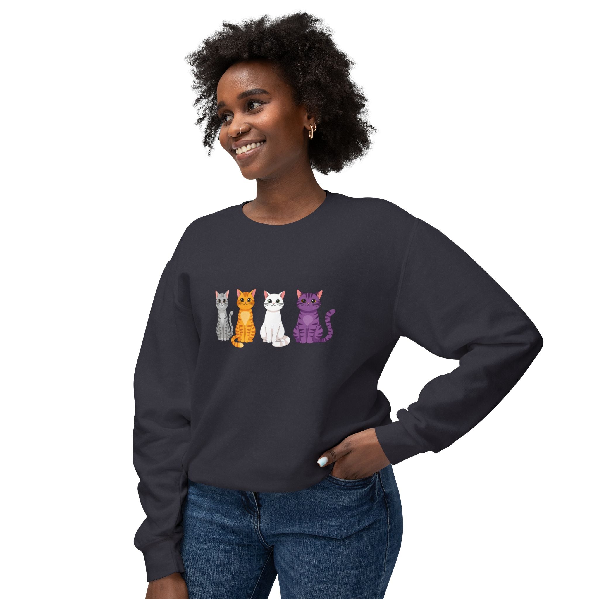 Colorful Cats Crewneck Sweatshirt