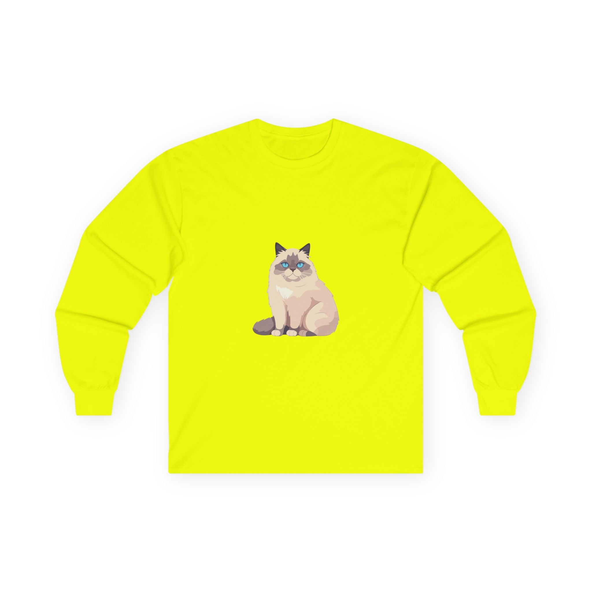 Cat Illustration Long Sleeve Tee